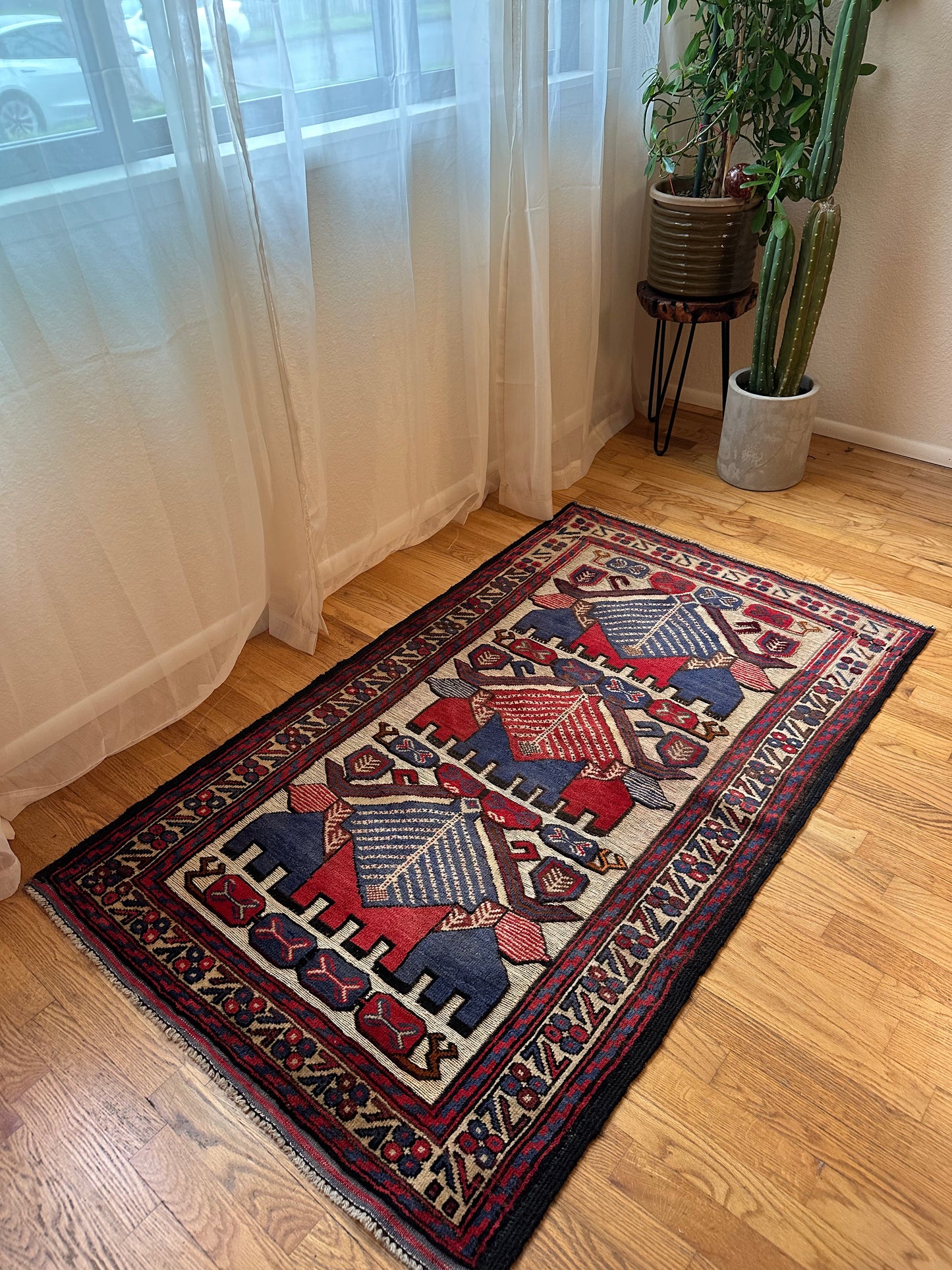 Vintage Kurdish Tribal Rug | 5’ x 3’
