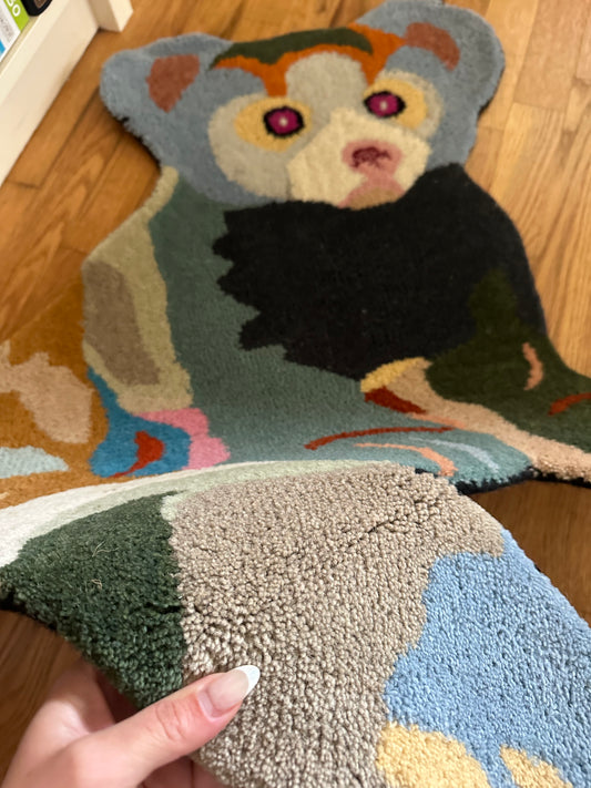 Modern Hand-Tufted Wool Koala Accent Rug - 2' x 3'