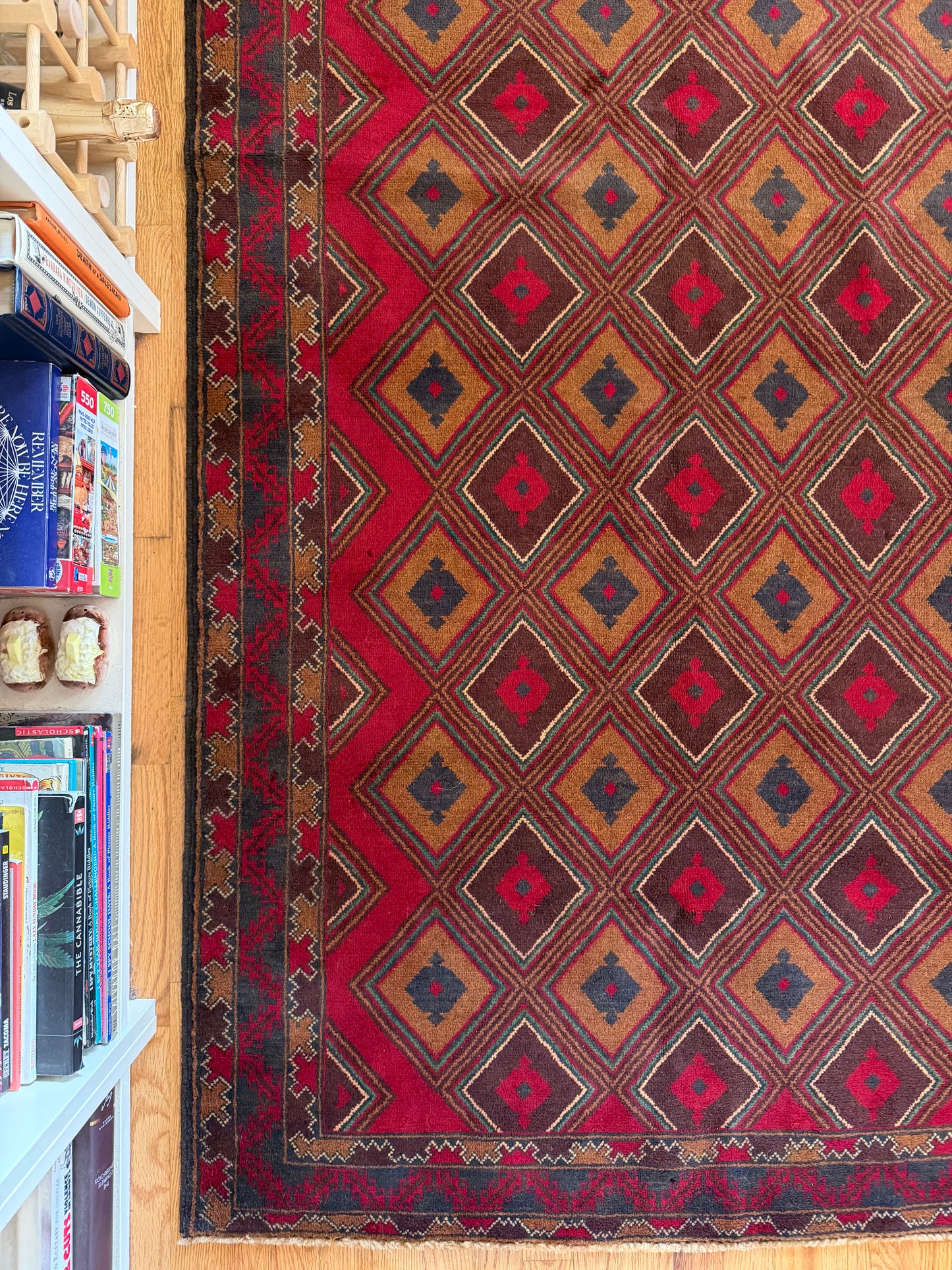 Zora | Vintage Afghan Area Rug • 3'10" x 6'8"