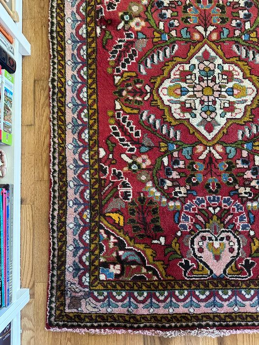 Bluebell Garden Vintage Persian Accent Rug - 3'7" x 5'