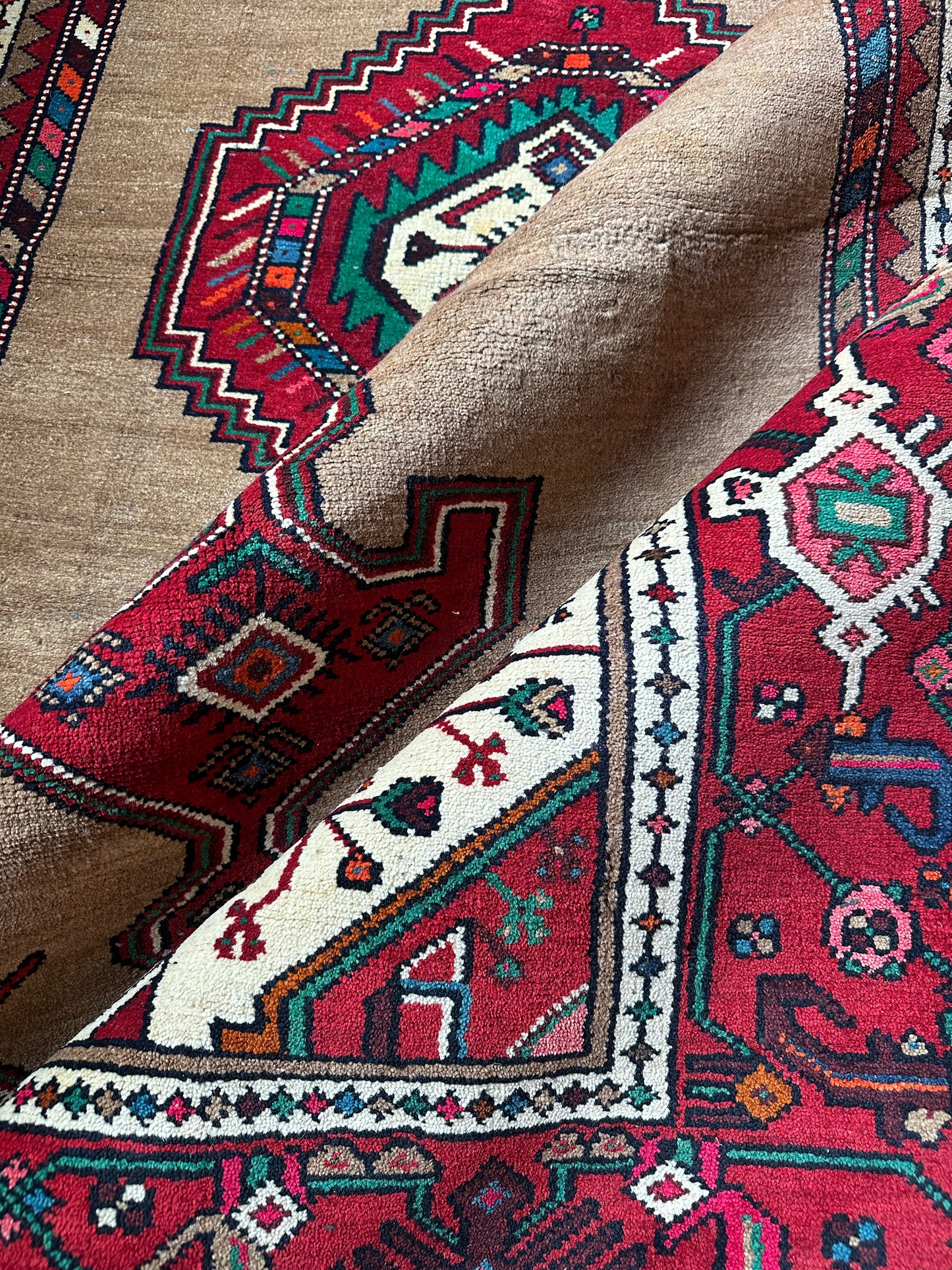 Vintage Anatolian Kurdish Runner with Caucasian Medallion Motif - 8'3" x 4'9"