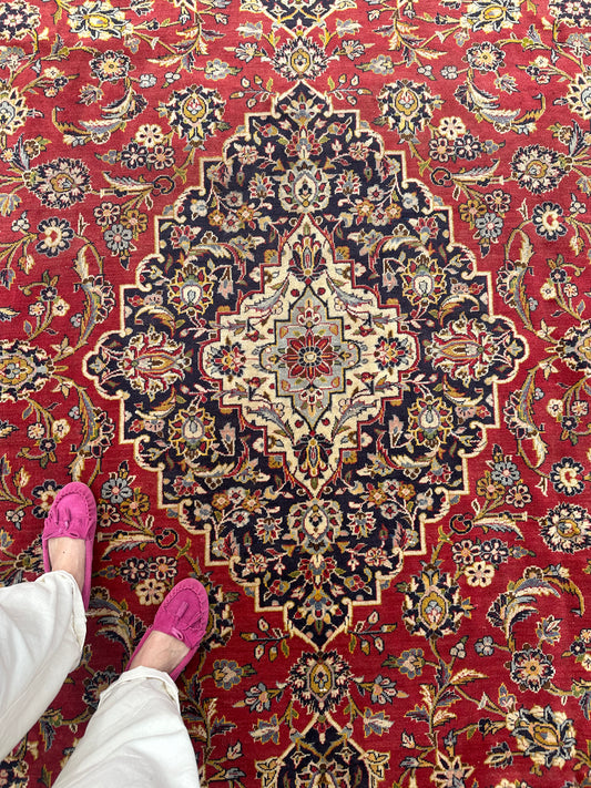 Garnet & Ink Vintage Persian Kashan | 9’8” x 13’