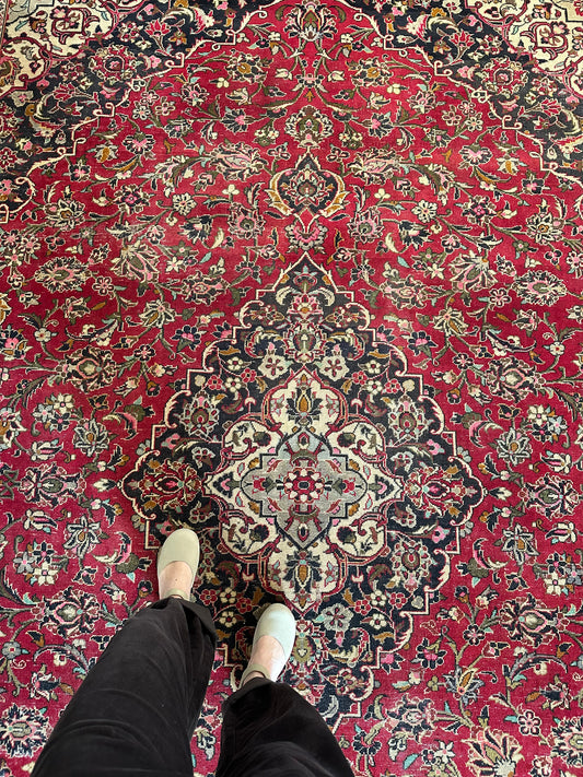Red Vintage Floral Rug