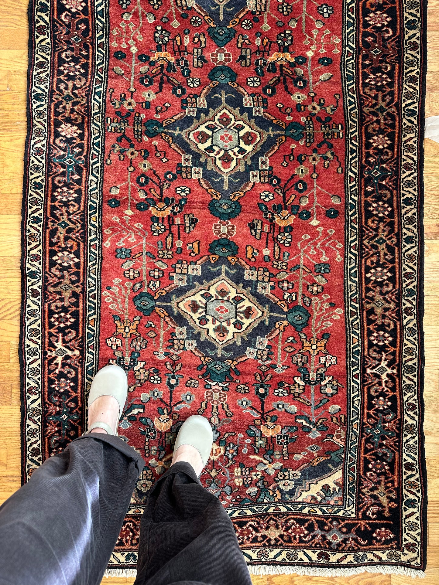Vintage Persian Hamadan Runner – 3’7” x 7’9”