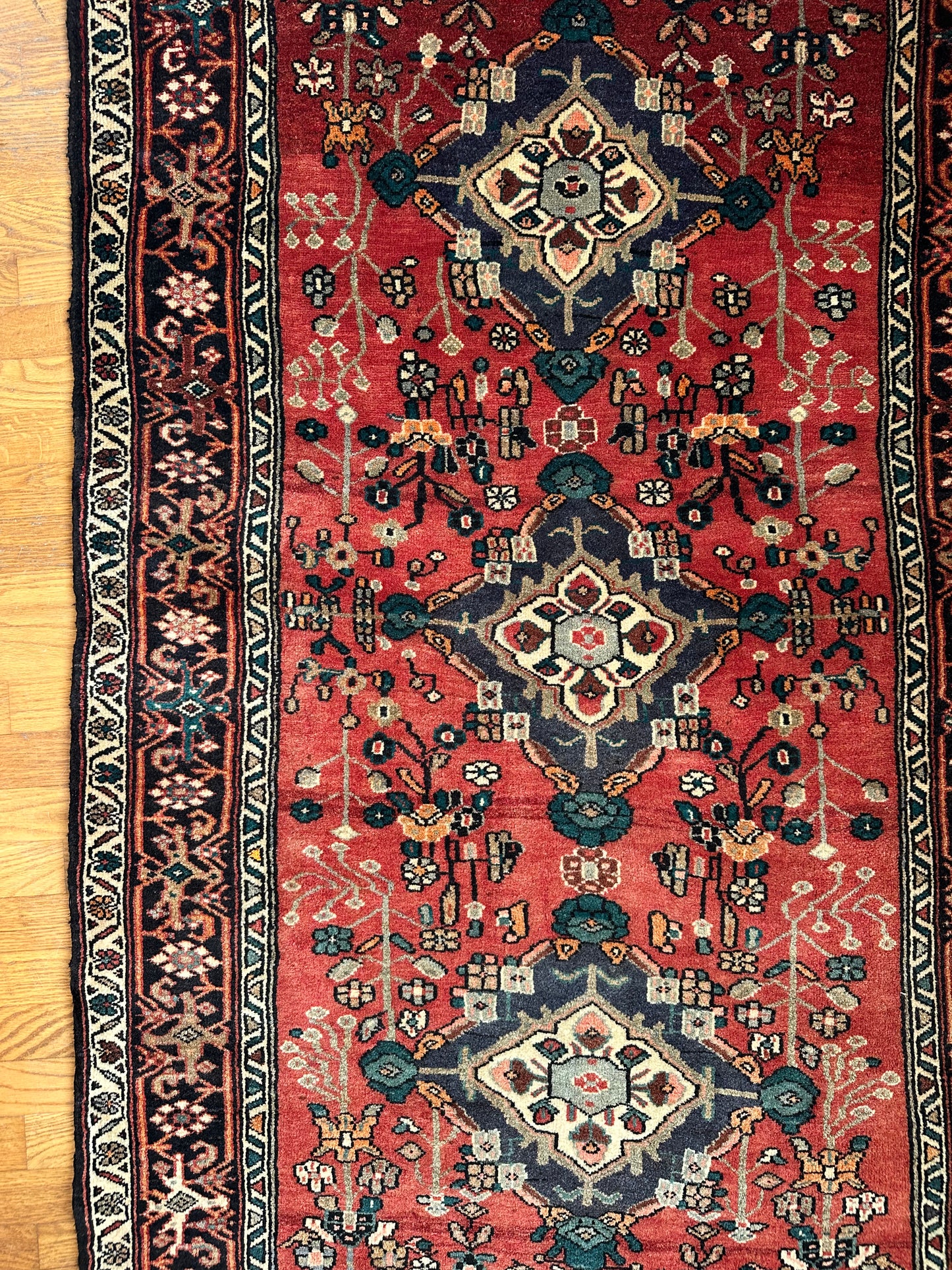 Vintage Persian Hamadan Runner – 3’7” x 7’9”