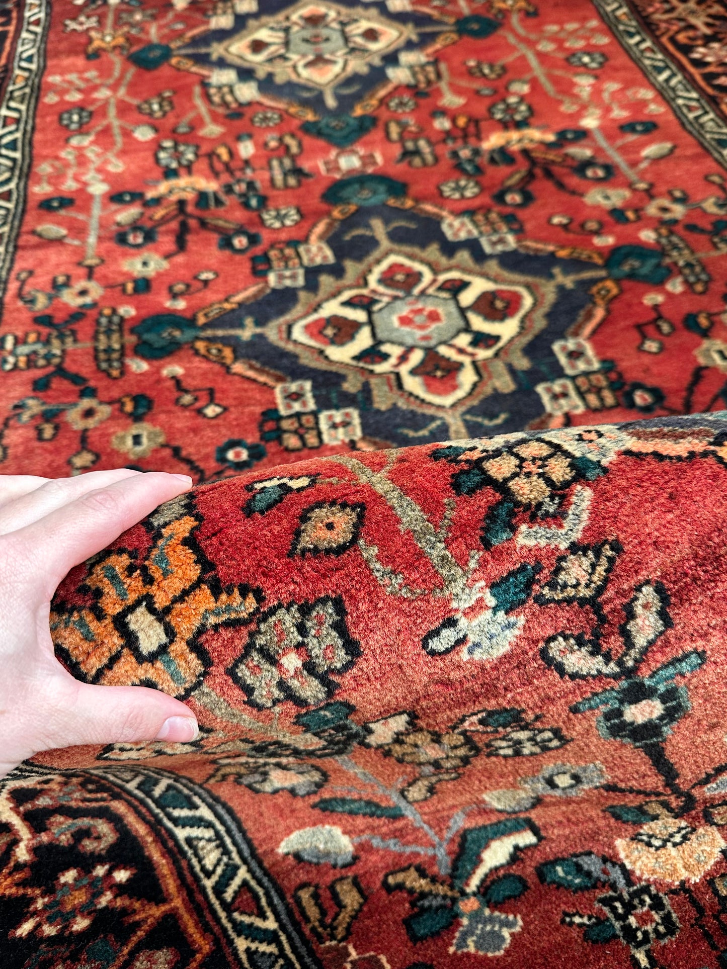 Vintage Persian Hamadan Runner – 3’7” x 7’9”