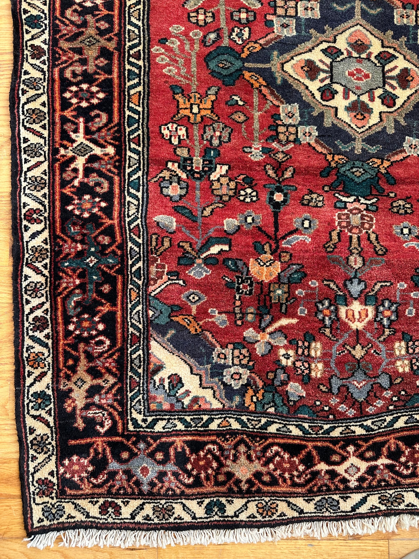 Vintage Persian Hamadan Runner – 3’7” x 7’9”