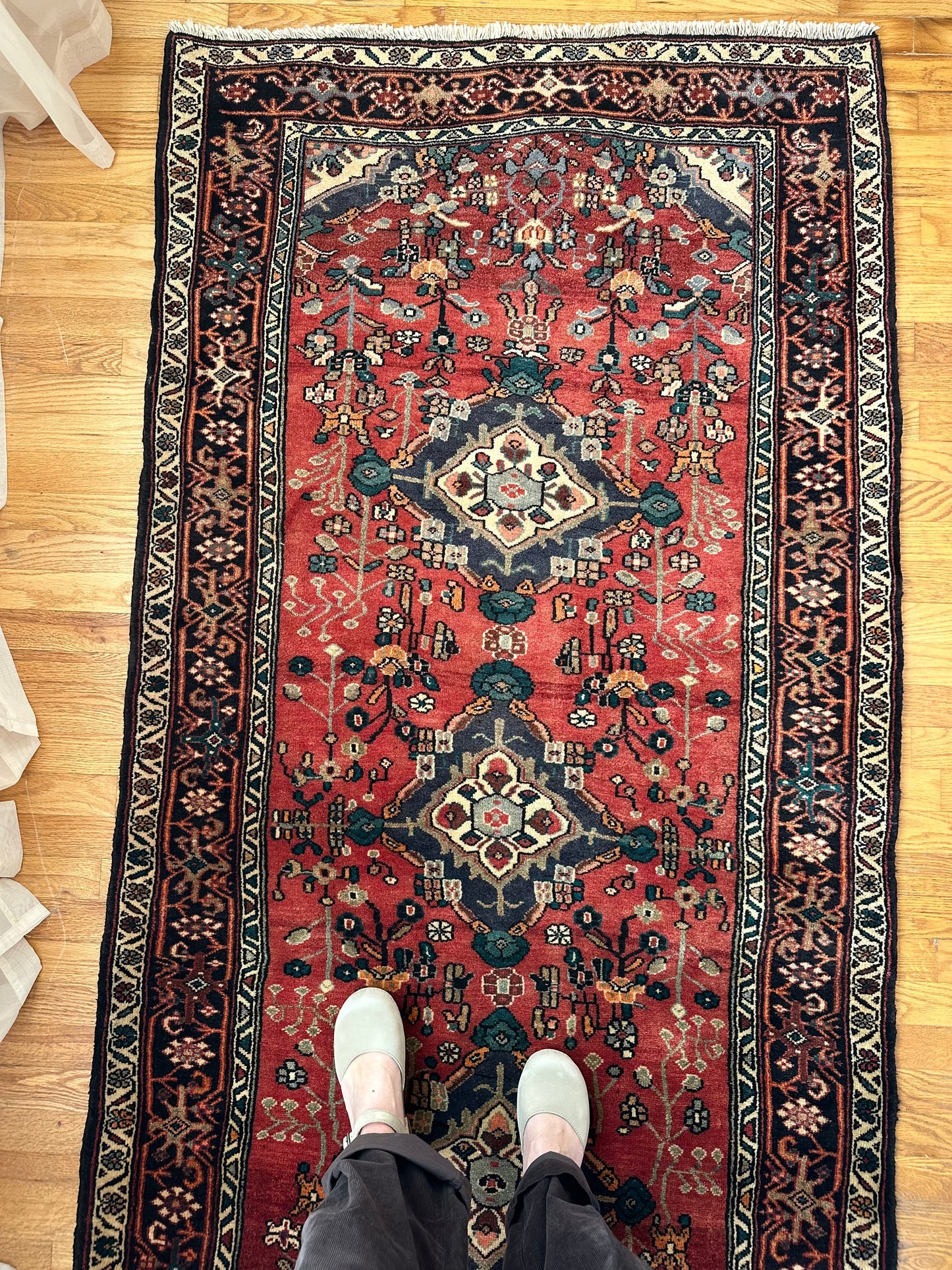 Vintage Persian Hamadan Runner – 3’7” x 7’9”