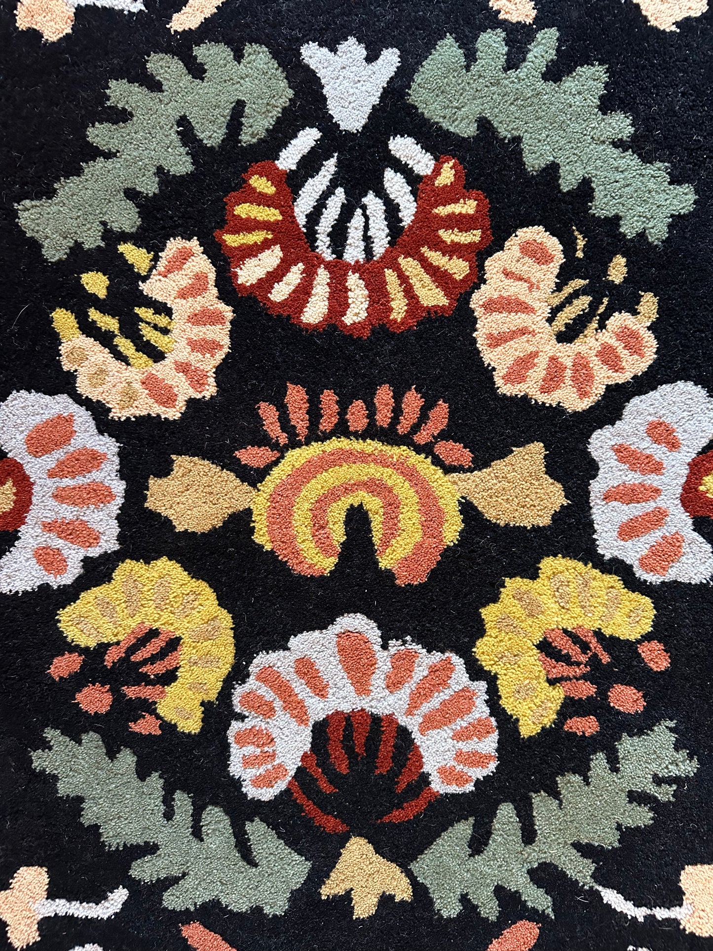 Folk Bear Rug - Modern Wool Tufted Accent Rug - 3 x 5
