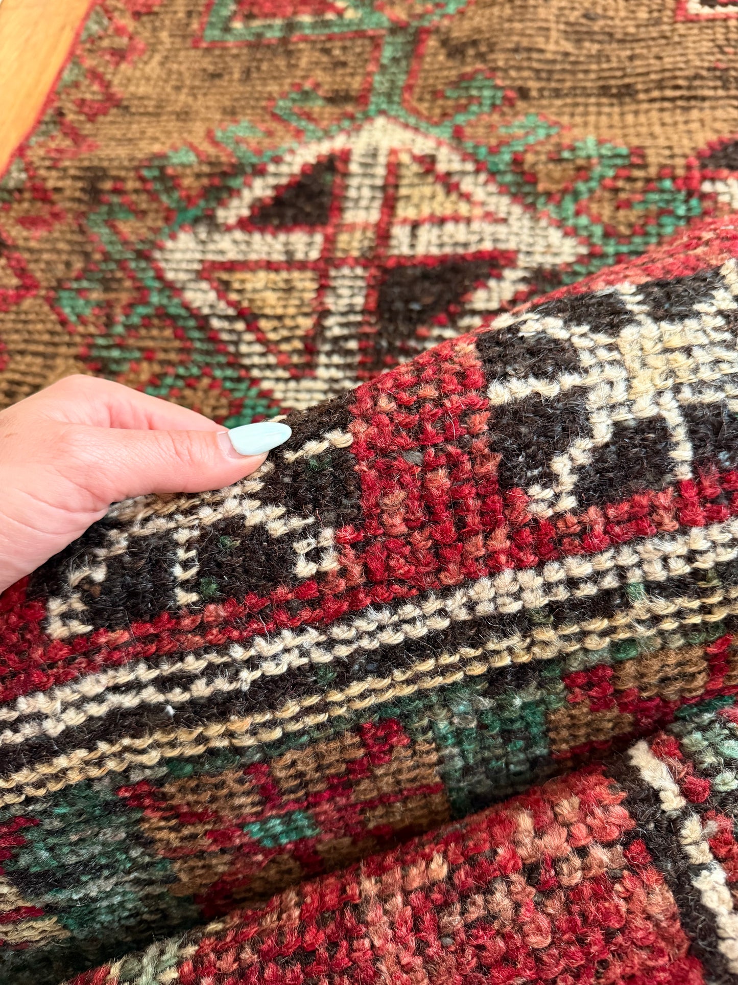 Juniper Trail Runner - Vintage Wool Flatweave Kilim Runner - 1'10" x 10'2"