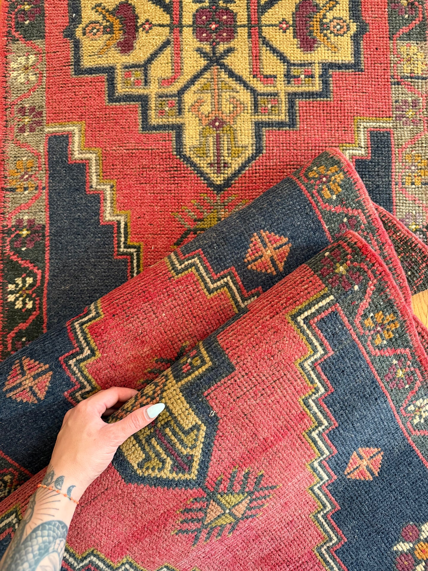 Hearth & Bloom - Vintage Turkish Runner - 1'11" x 7'7.5"