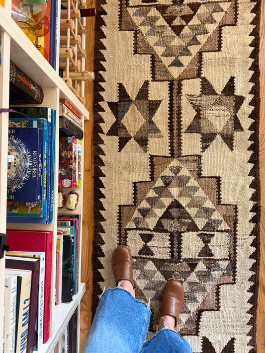 Canyon Mosaic Runner - Vintage Turkish Kilim - 2'5.5" x 8'5"