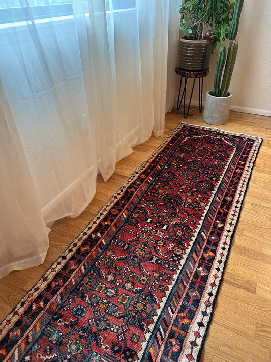 colorful geometric Vintage Persian Hamadan Runner