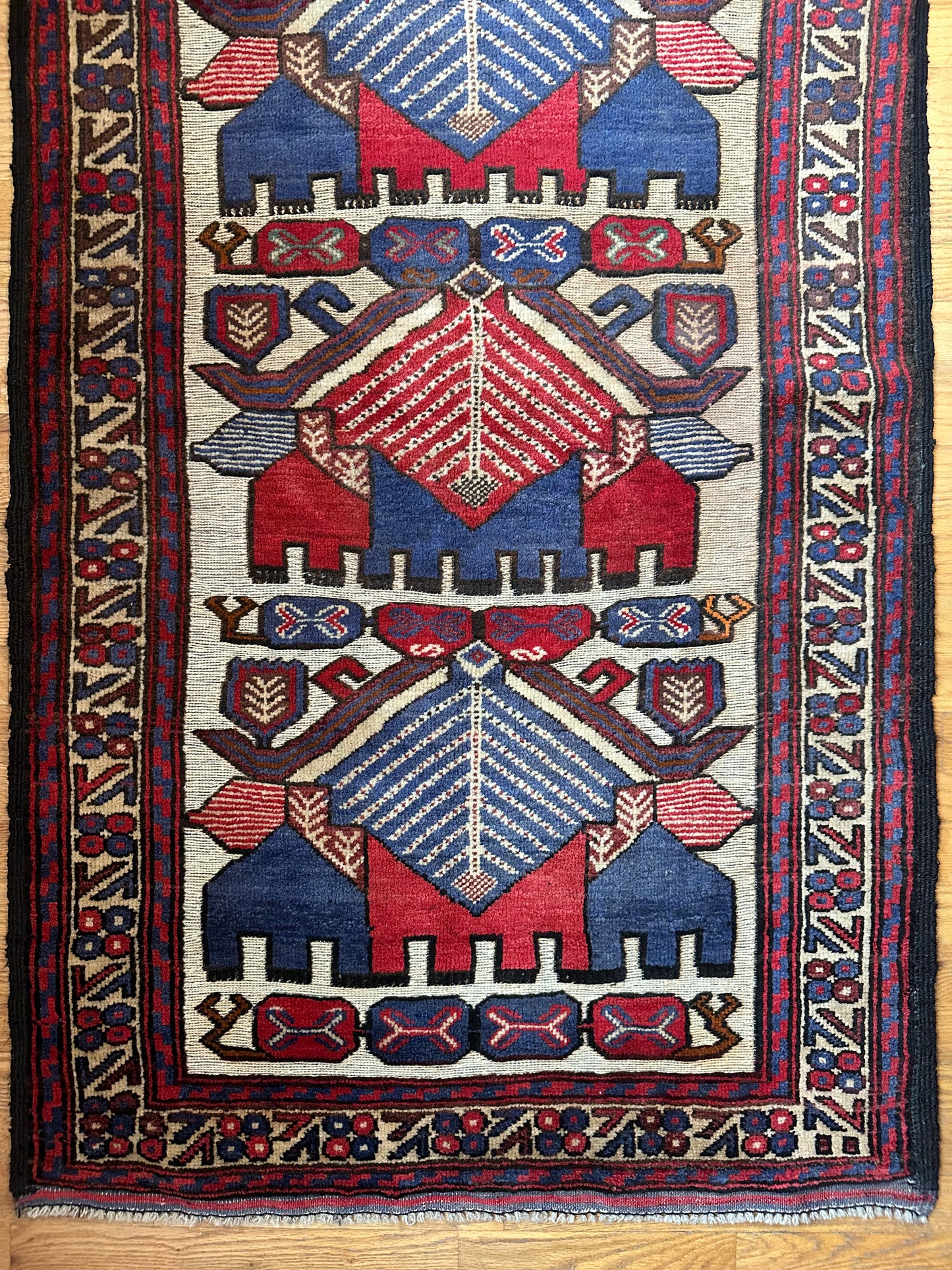 Vintage Kurdish Tribal Rug | 5’ x 3’