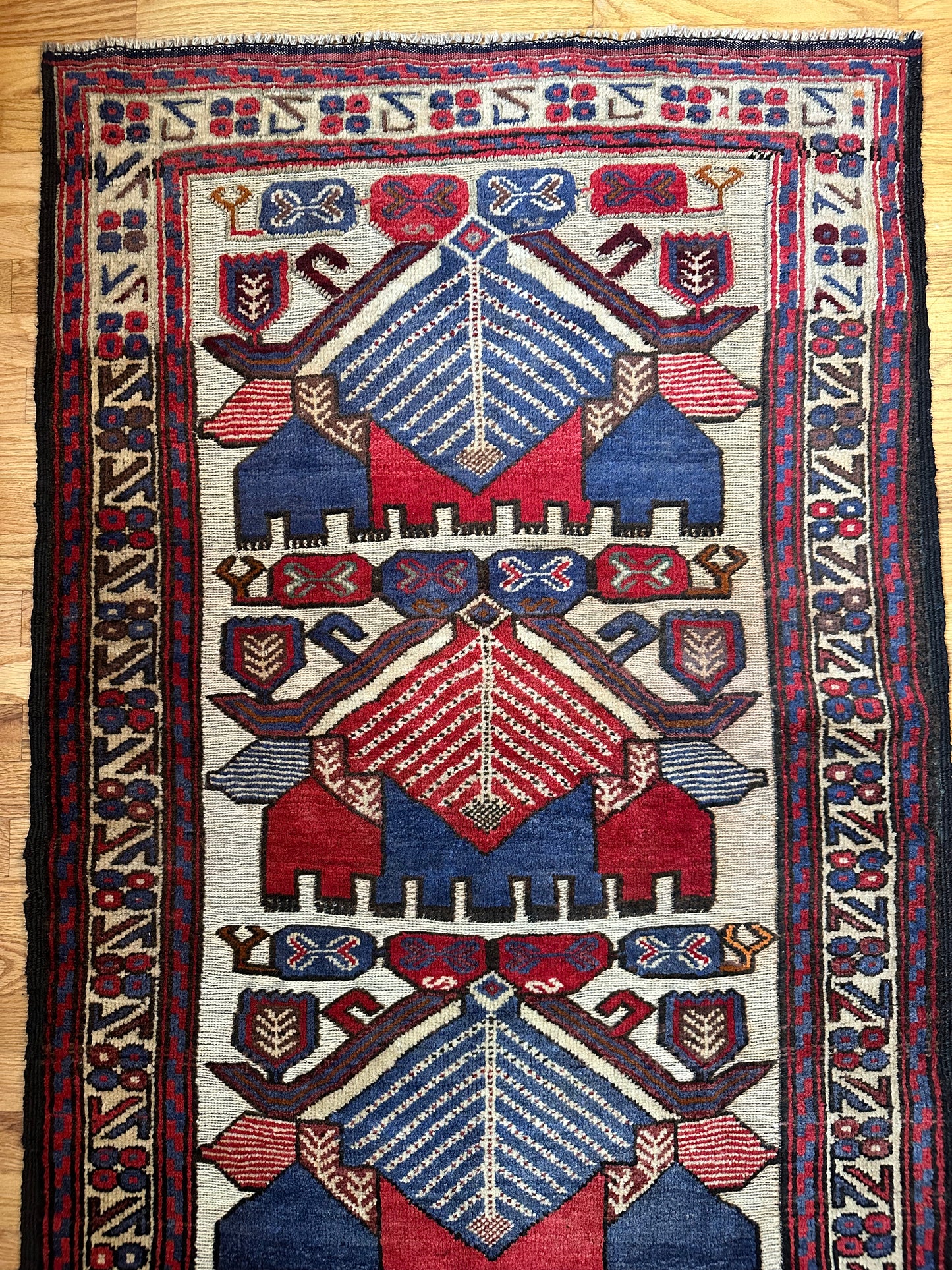 Vintage Kurdish Tribal Rug | 5’ x 3’