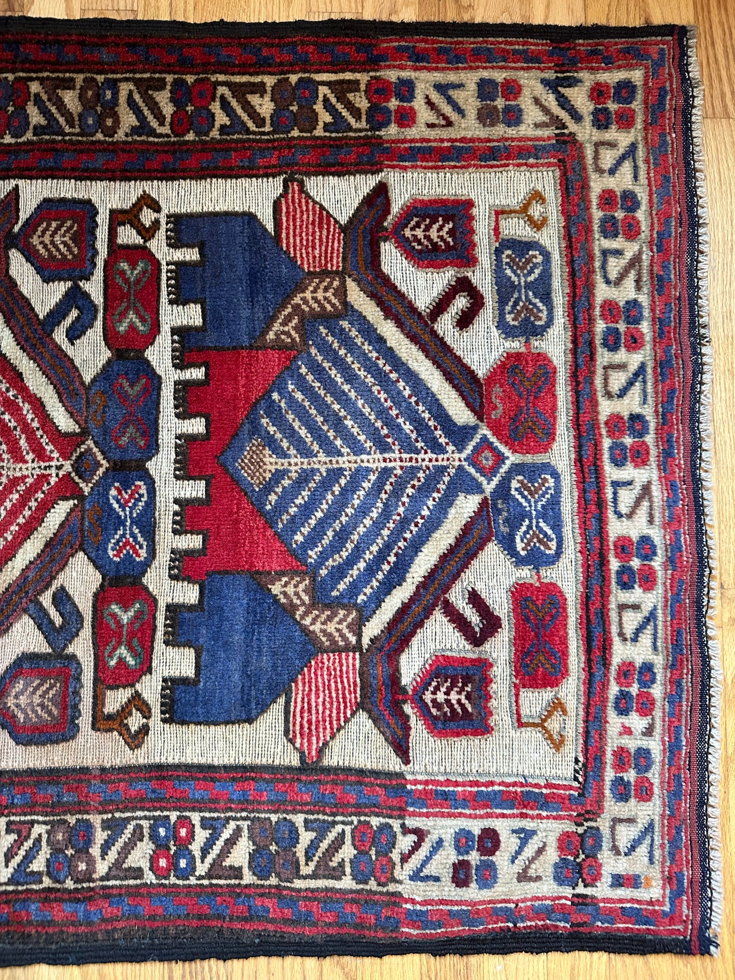 Vintage Kurdish Tribal Rug | 5’ x 3’