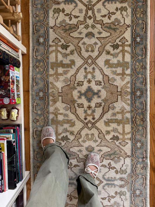 Classic Cream Runner - Modern Wool Oushak - 2'7" x 8'