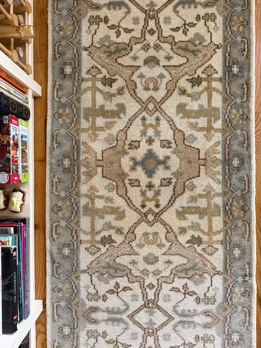 Classic Cream Runner - Modern Wool Oushak - 2'7" x 8'