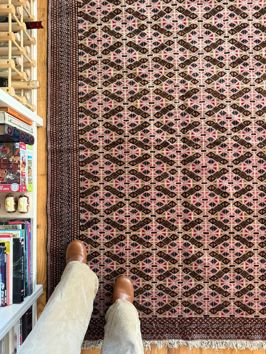 Vintage Persian Turkmen Rug - 6'5" x 4'5"