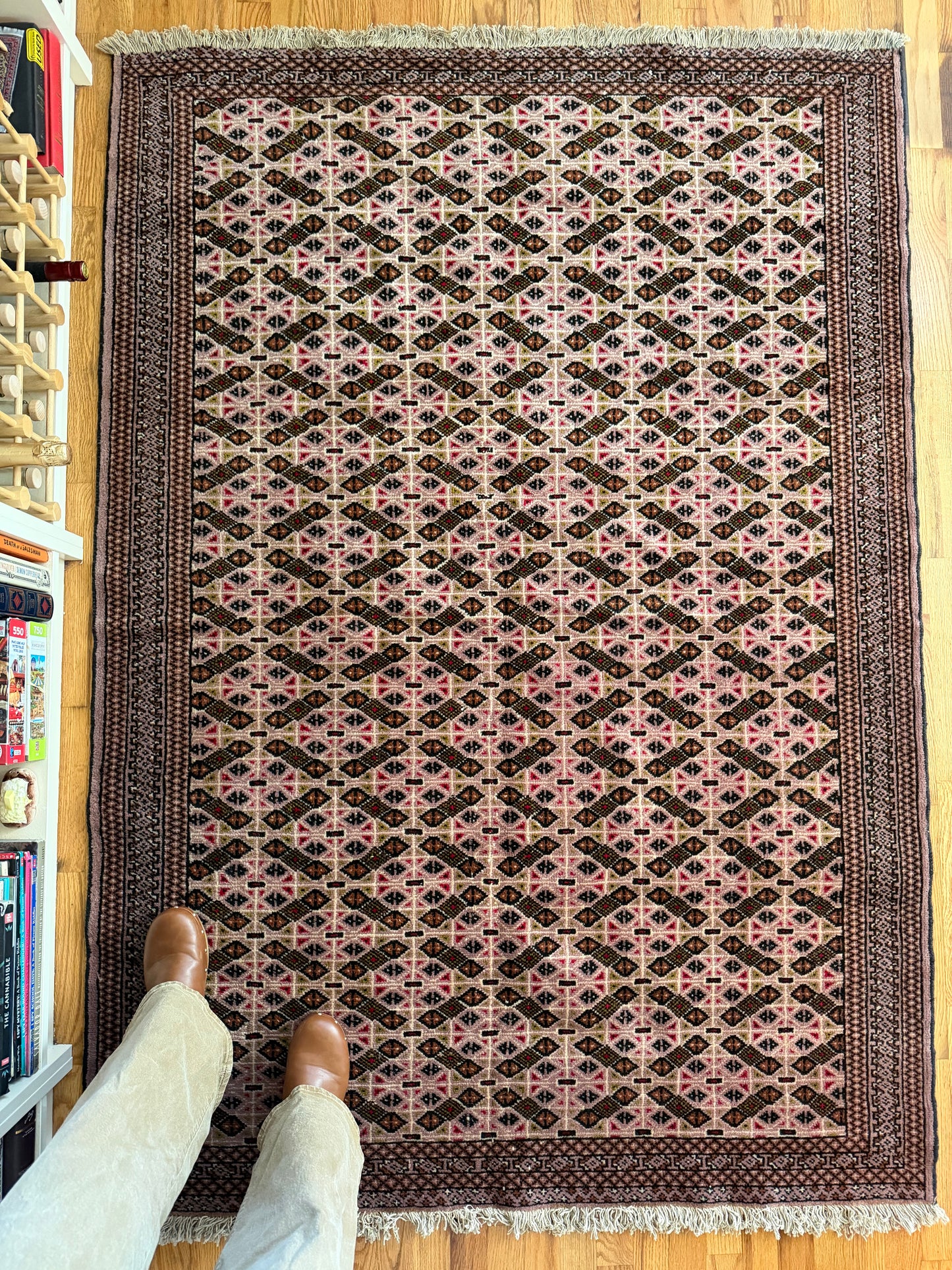 Vintage Persian Turkmen Rug - 6'5" x 4'5"