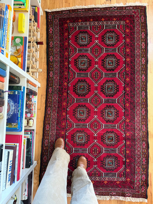 Vintage Tribal Baluchi Rug - 6'10" x 3'7"