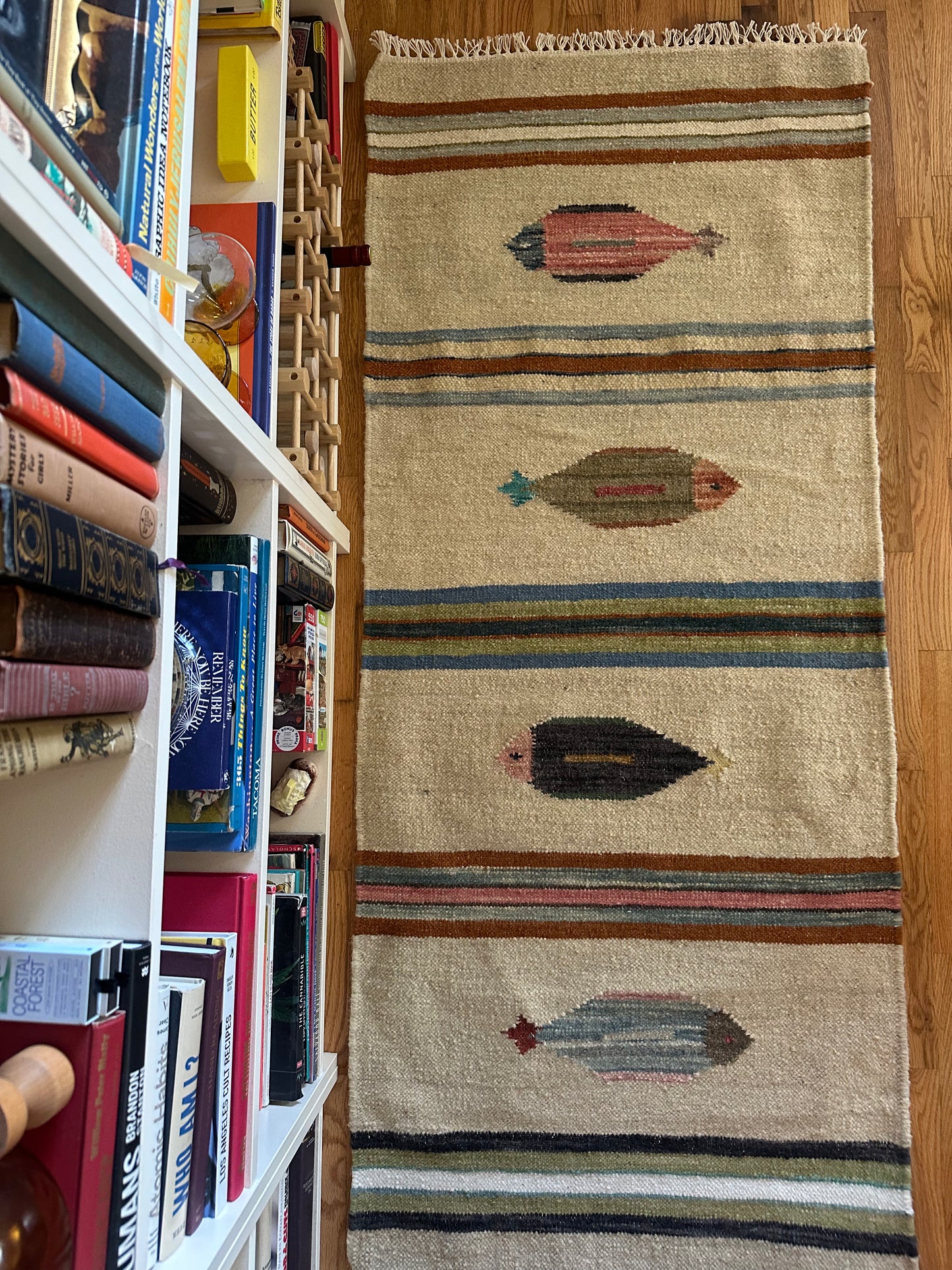 Little School of Fish Runner - Modern Wool Kilim - 2'6" x 6'