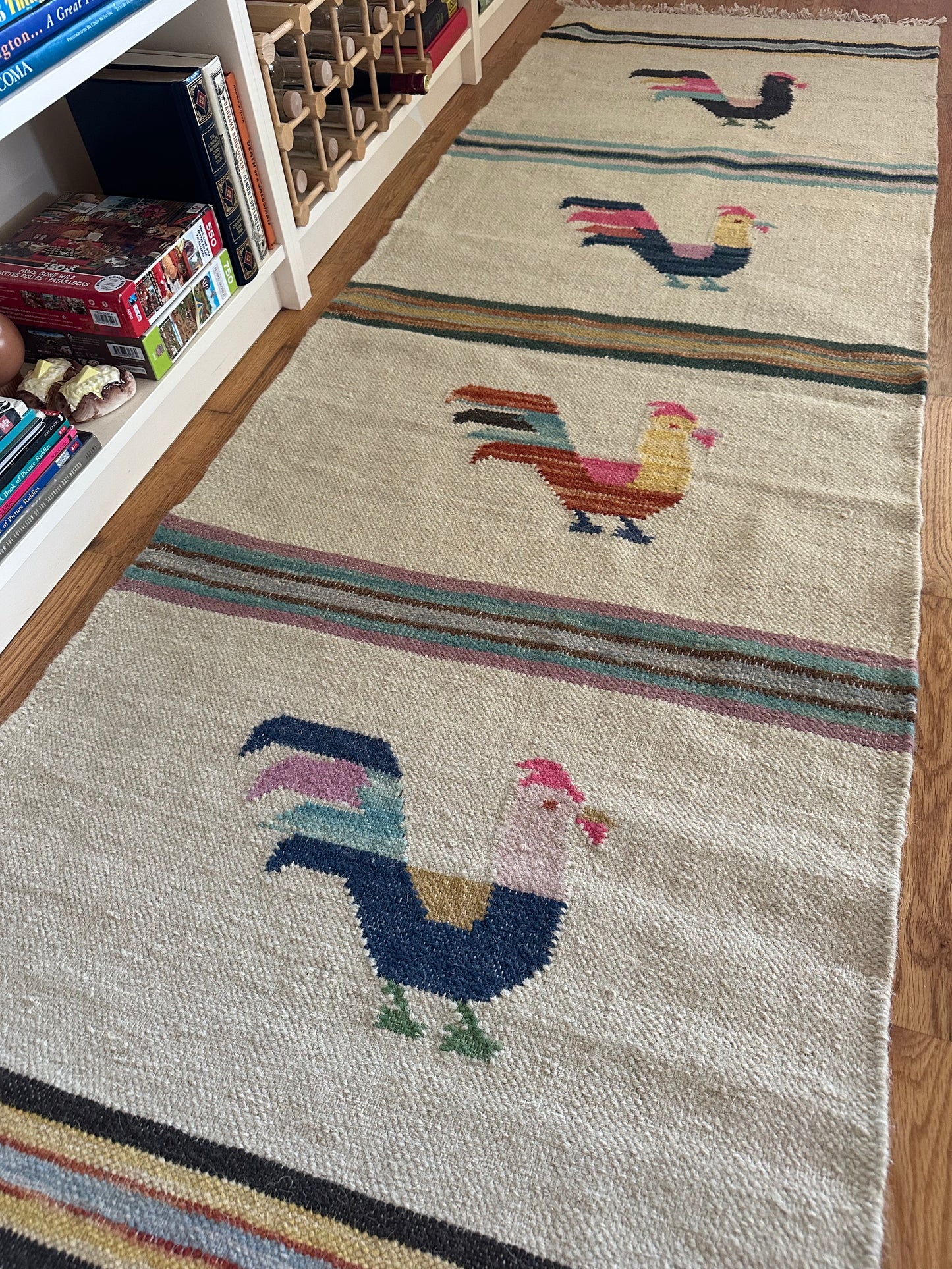 The Folk Flock - Modern Wool Kilim Runner - 2'6" x 8'