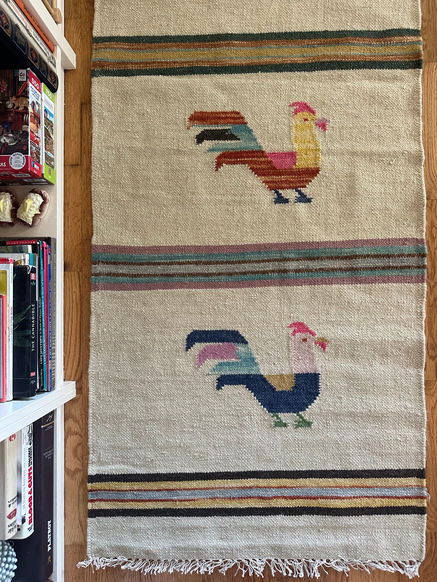 The Folk Flock - Modern Wool Kilim Runner - 2'6" x 8'