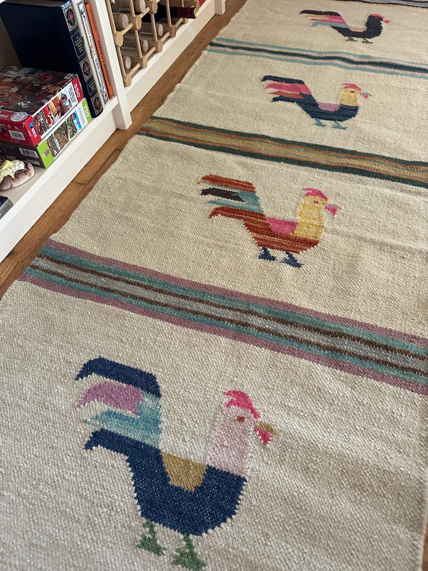 The Folk Flock - Modern Wool Kilim Runner - 2'6" x 8'