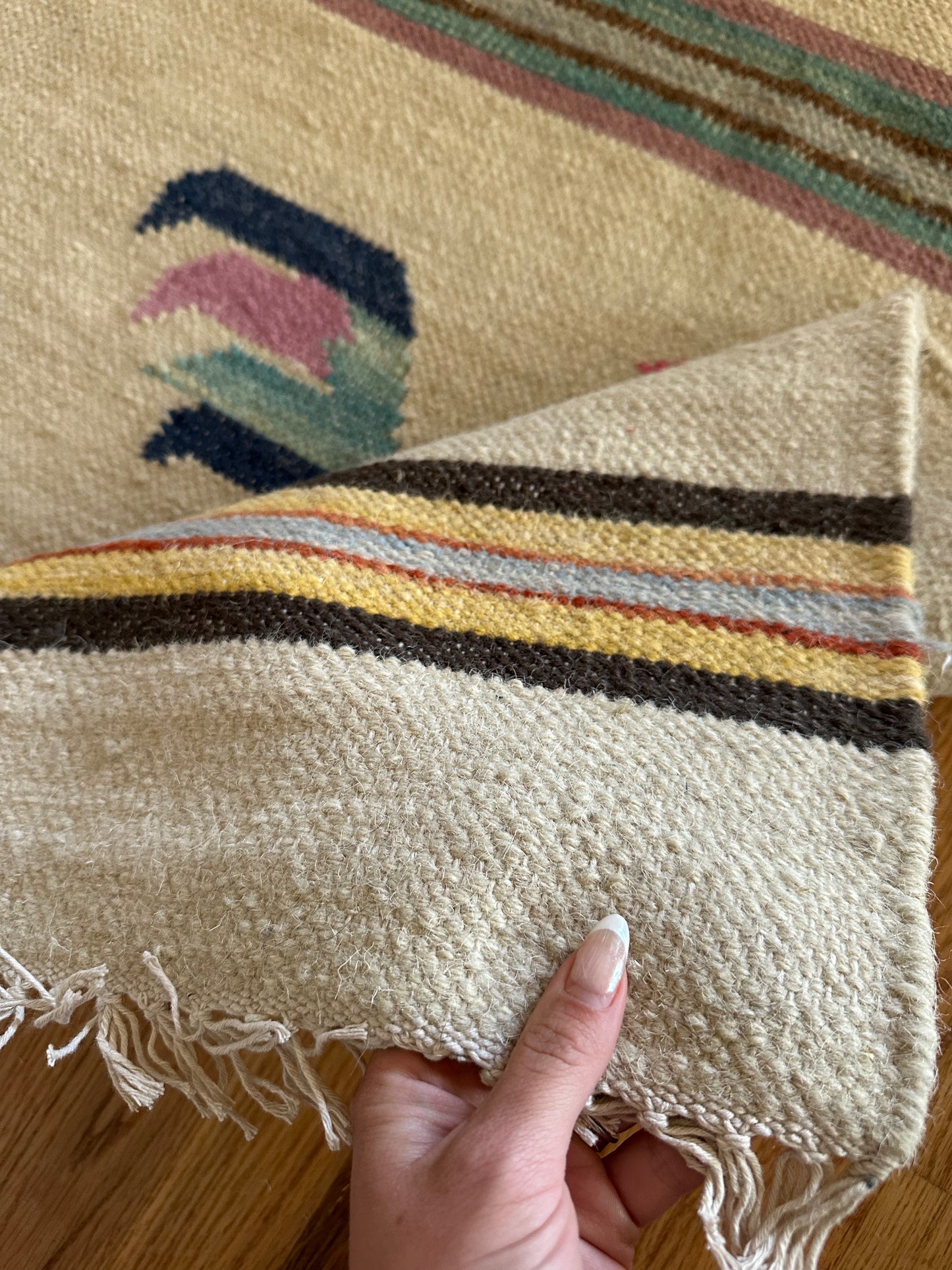 The Folk Flock - Modern Wool Kilim Runner - 2'6" x 8'