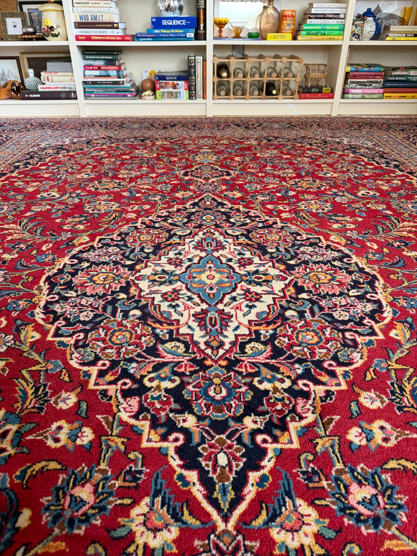 Kashan Royale | Vintage Persian Kashan Rug • 9'1" x 12'3"