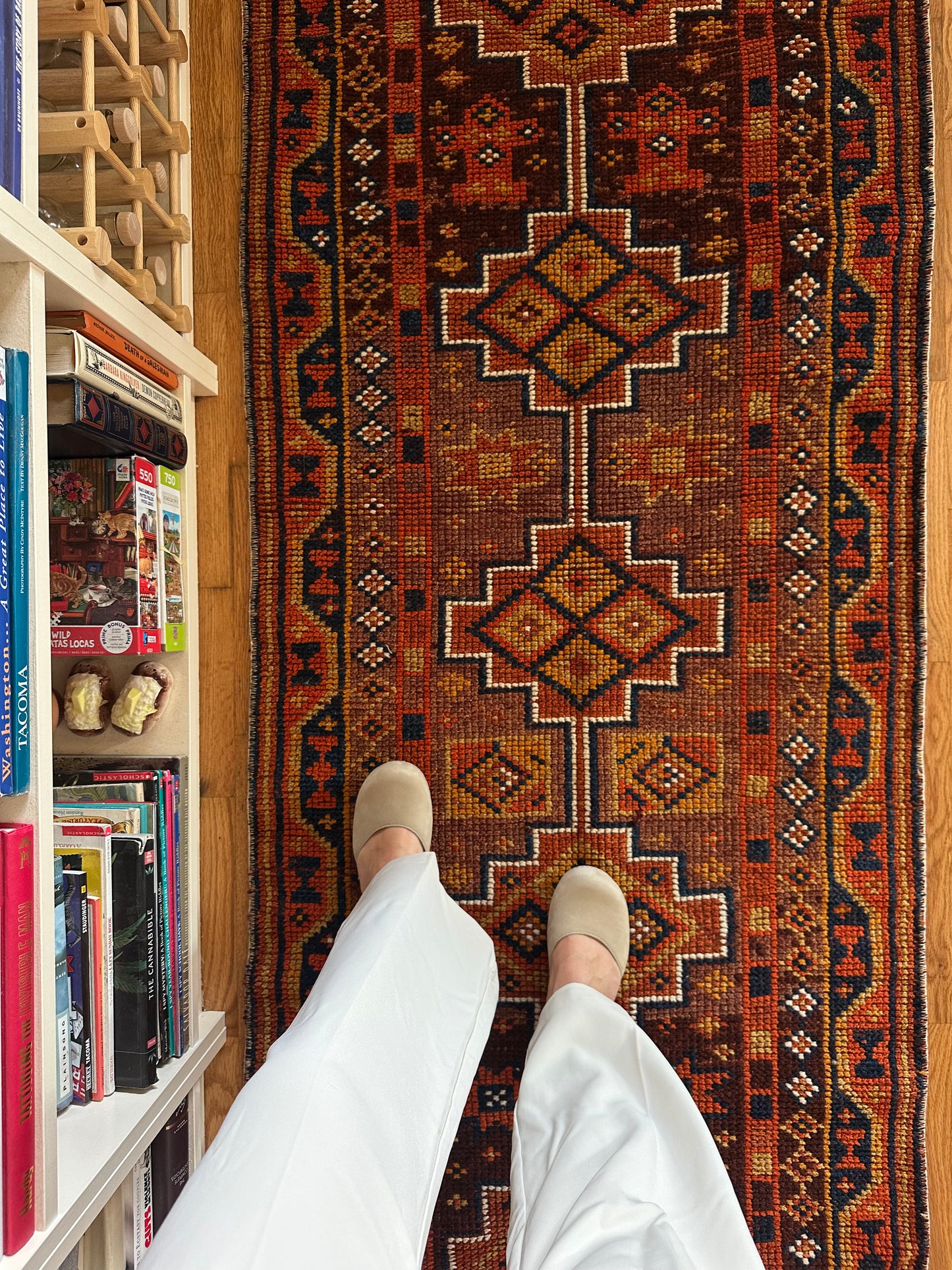 Mesa - Vintage Wool Herki Runner - 2'8" × 10'6"