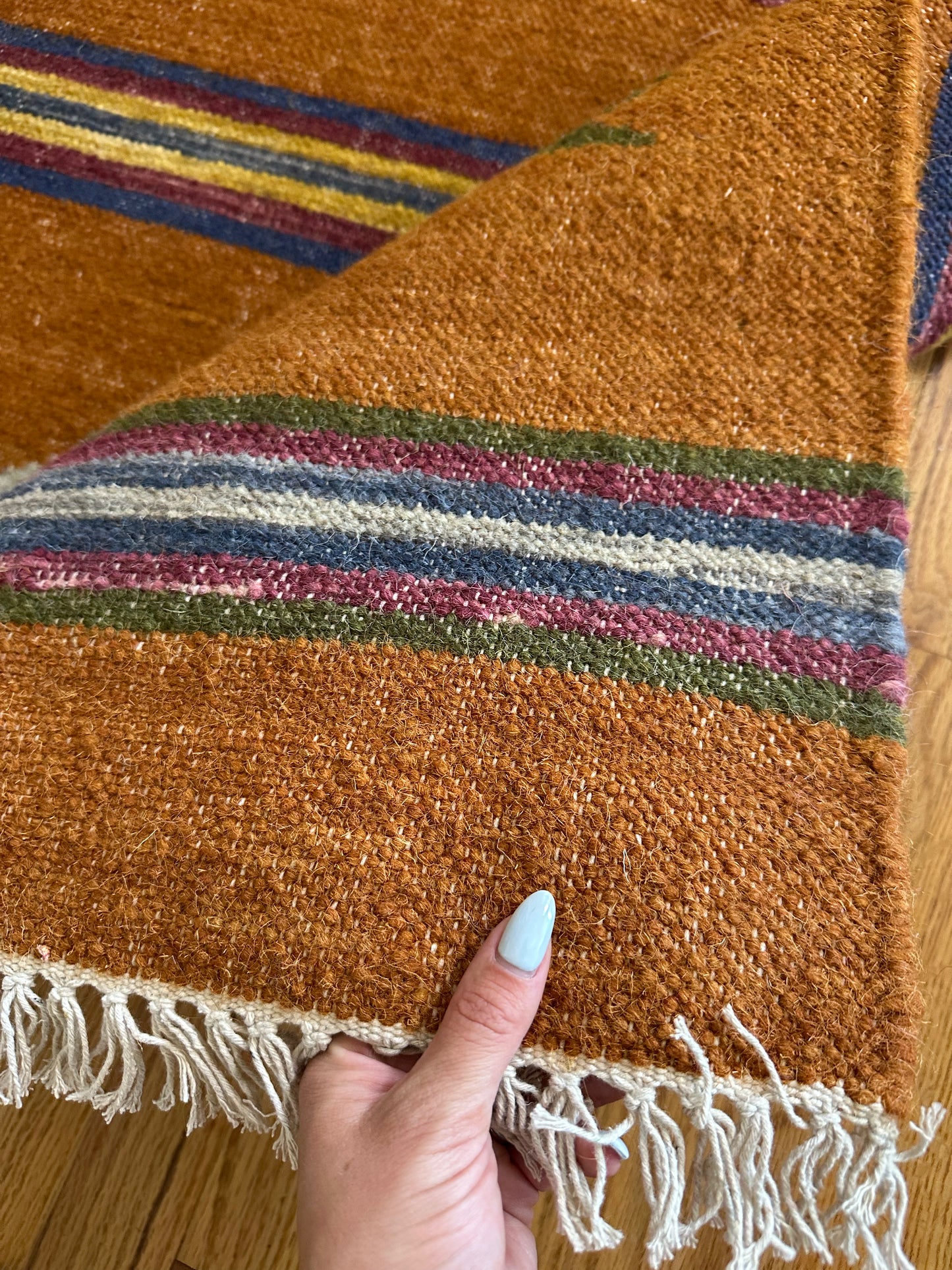 Modern Wool Flatweave Fish Rug - 3 x 5