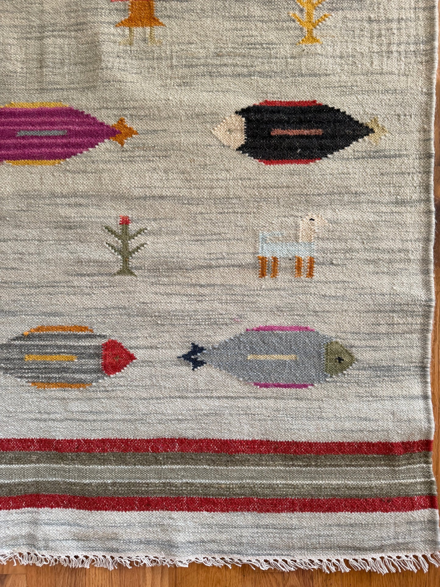 Modern Wool Fish Rug | Saltwater Story • 5 x 8'3"