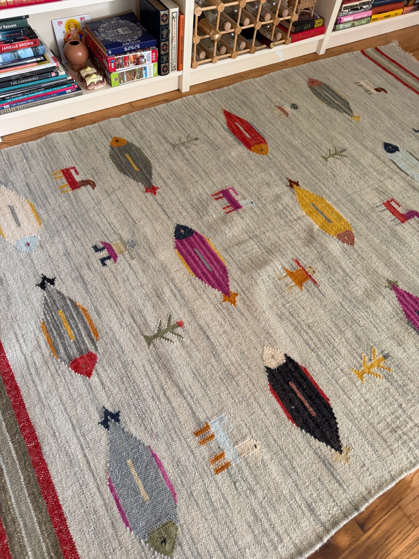 Modern Wool Fish Rug | Saltwater Story • 5 x 8'3"