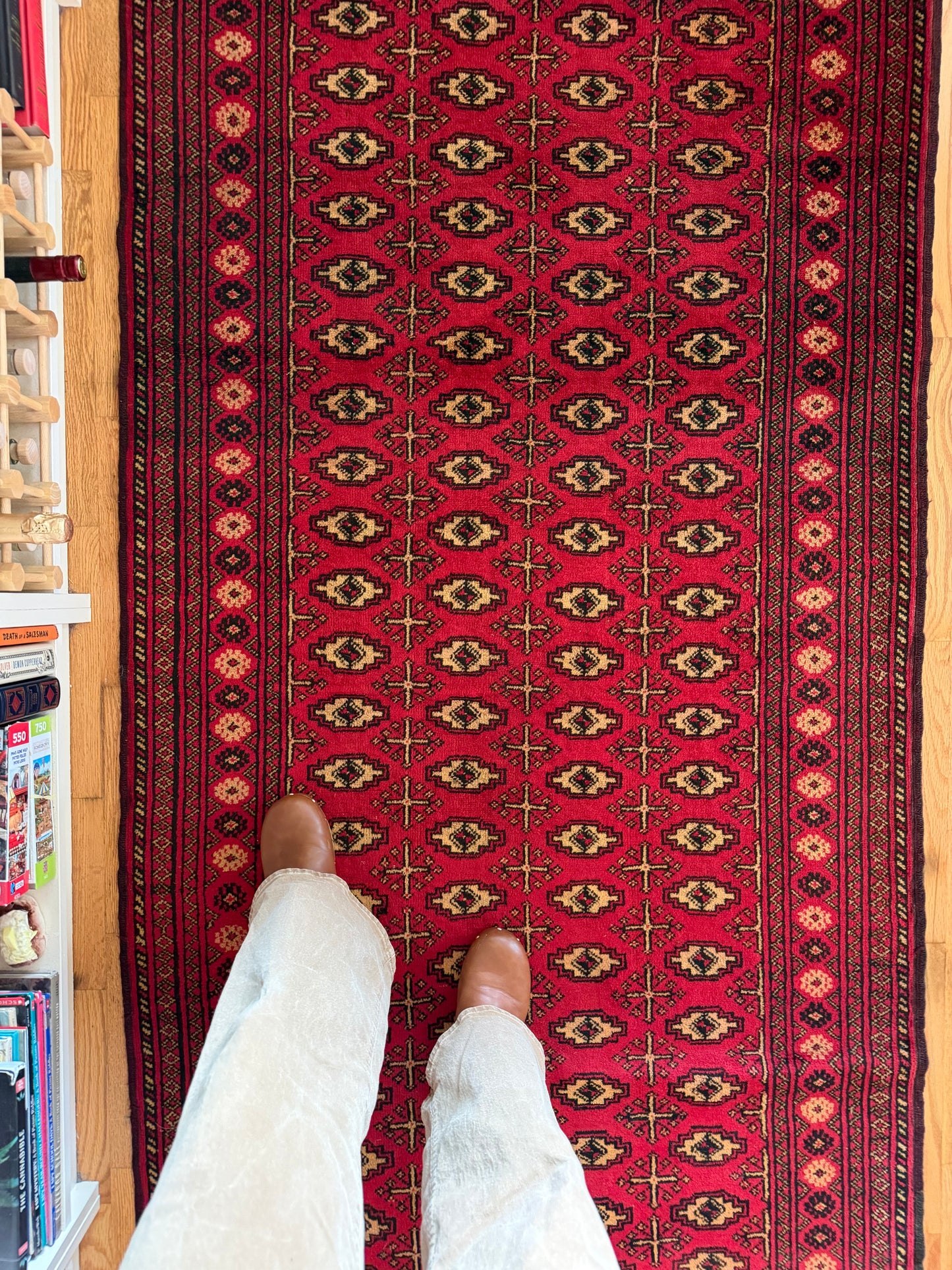 Garnet Gül | Vintage Turkmen Area Rug • 6'9" x 3'7"