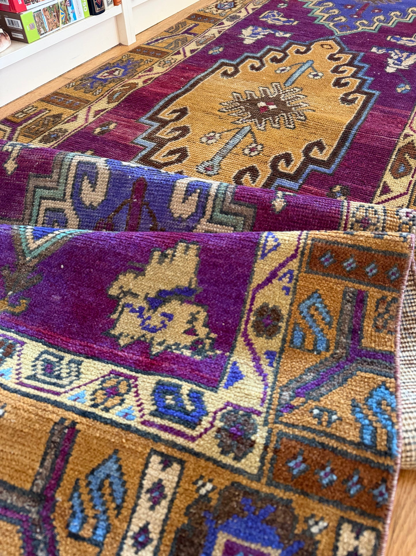 Amethyst | Vintage Hand-Knotted Wool Runner • 2'11" x 10'10"