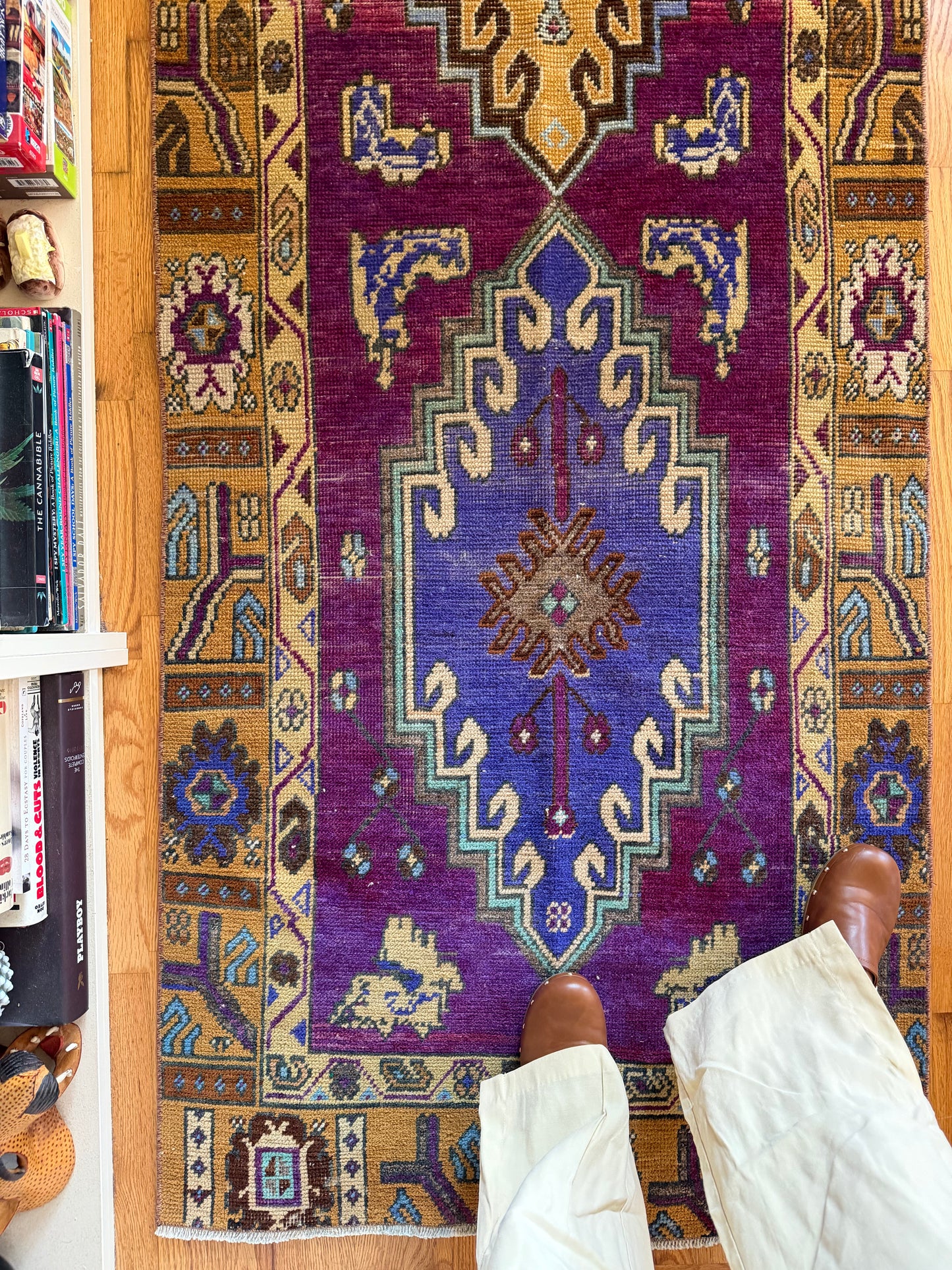 Amethyst | Vintage Hand-Knotted Wool Runner • 2'11" x 10'10"