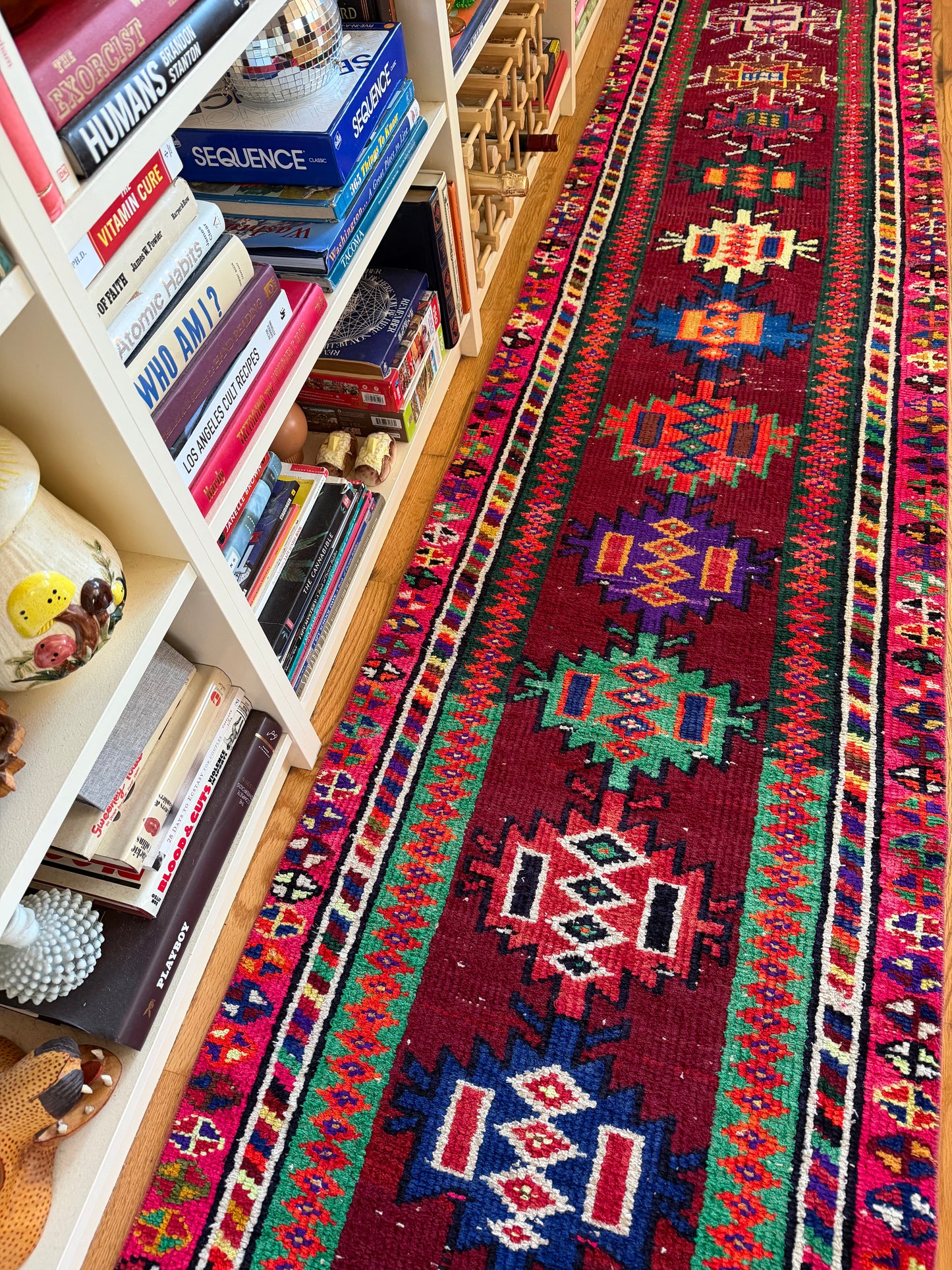 Ruby | Vintage Hand-Knotted Wool Runner • 2'4" x 10'8"