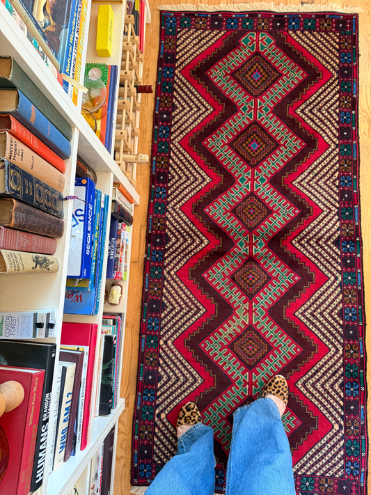 Calypso | Vintage Afghan Baluchi Runner • 2'10" x 6'6"