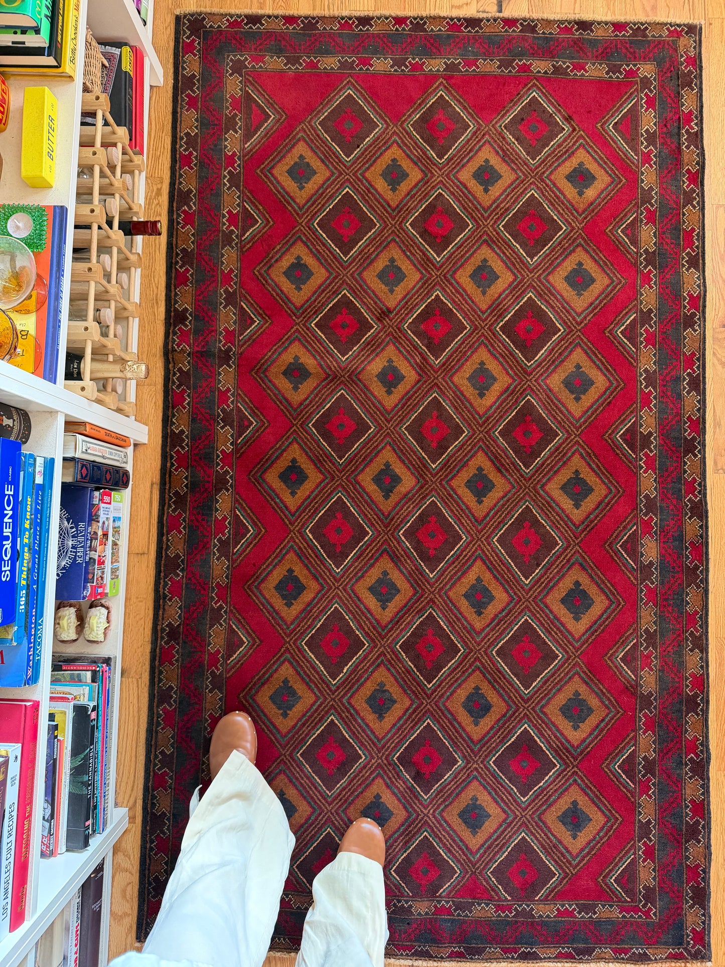 Zora | Vintage Afghan Area Rug • 3'10" x 6'8"