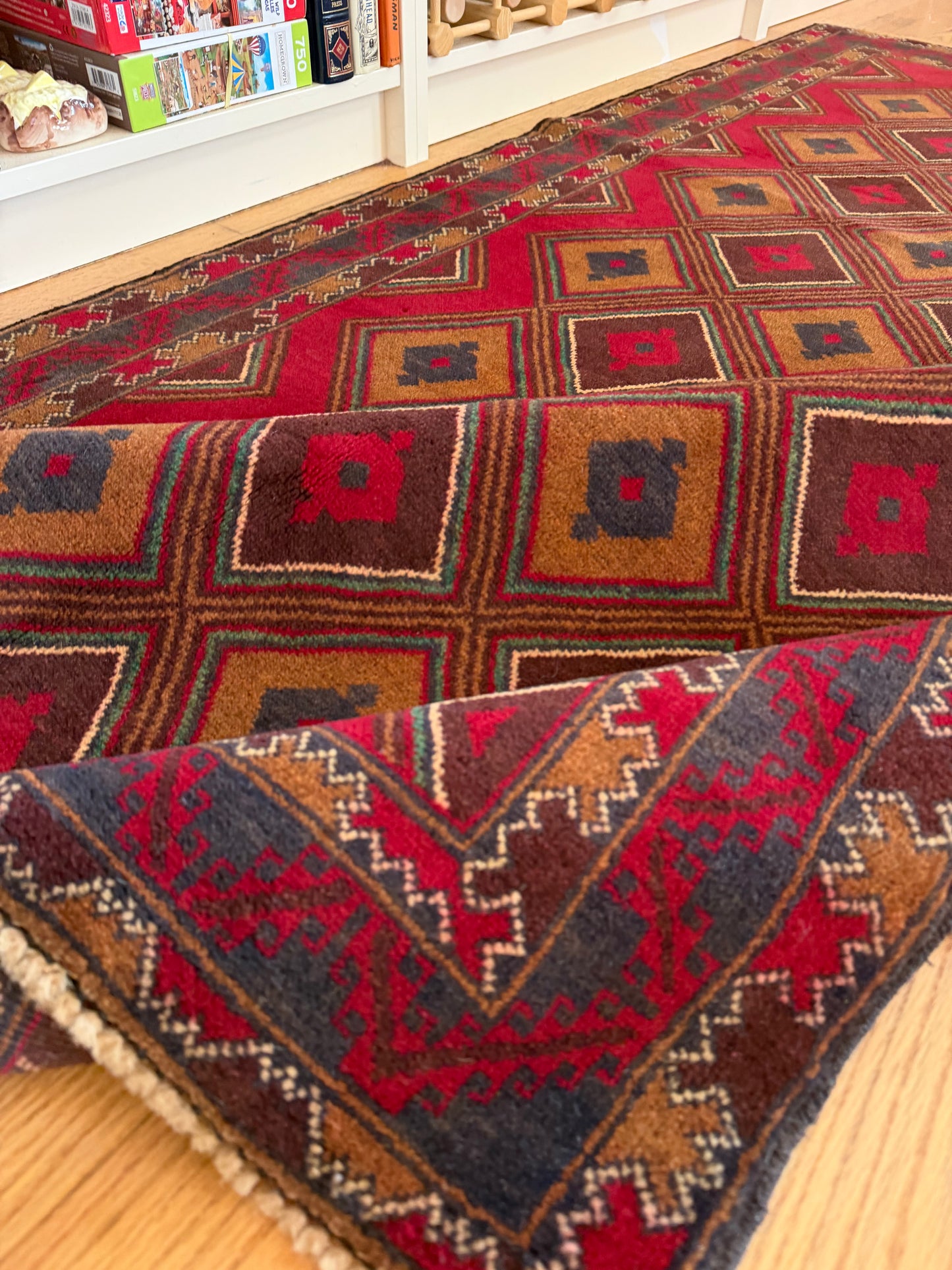 Zora | Vintage Afghan Area Rug • 3'10" x 6'8"