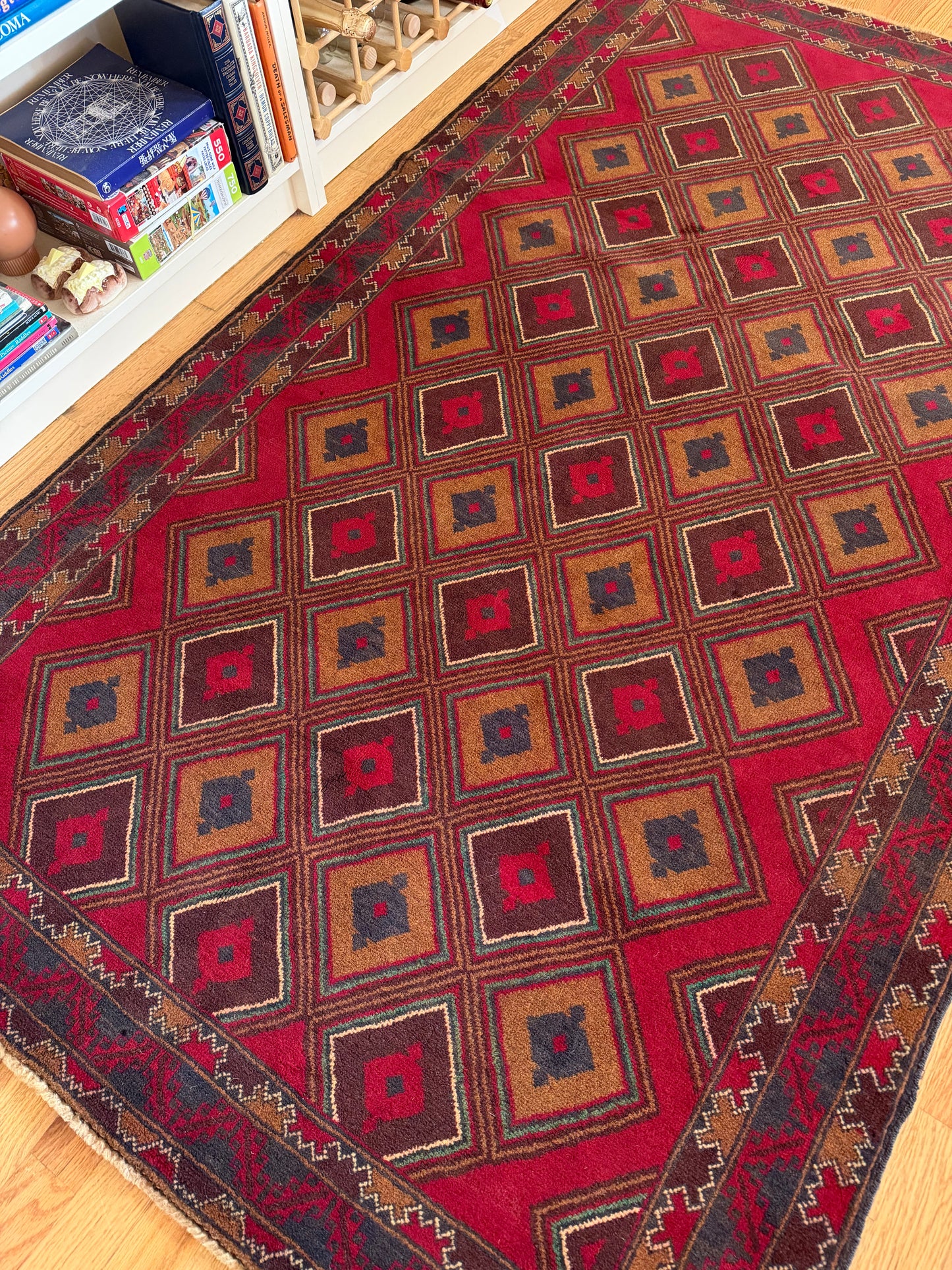 Zora | Vintage Afghan Area Rug • 3'10" x 6'8"
