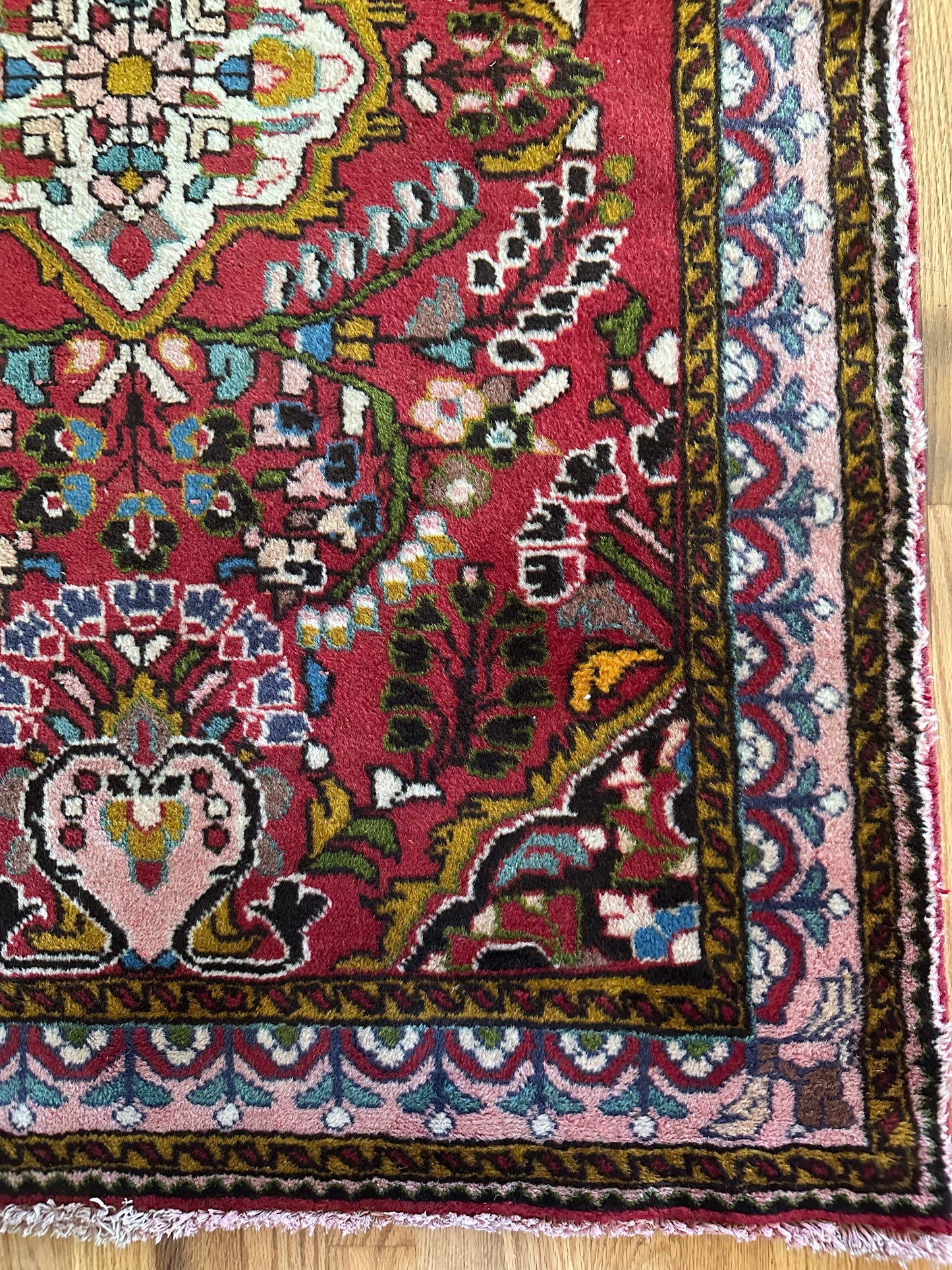 Bluebell Garden Vintage Persian Accent Rug - 3'7" x 5'