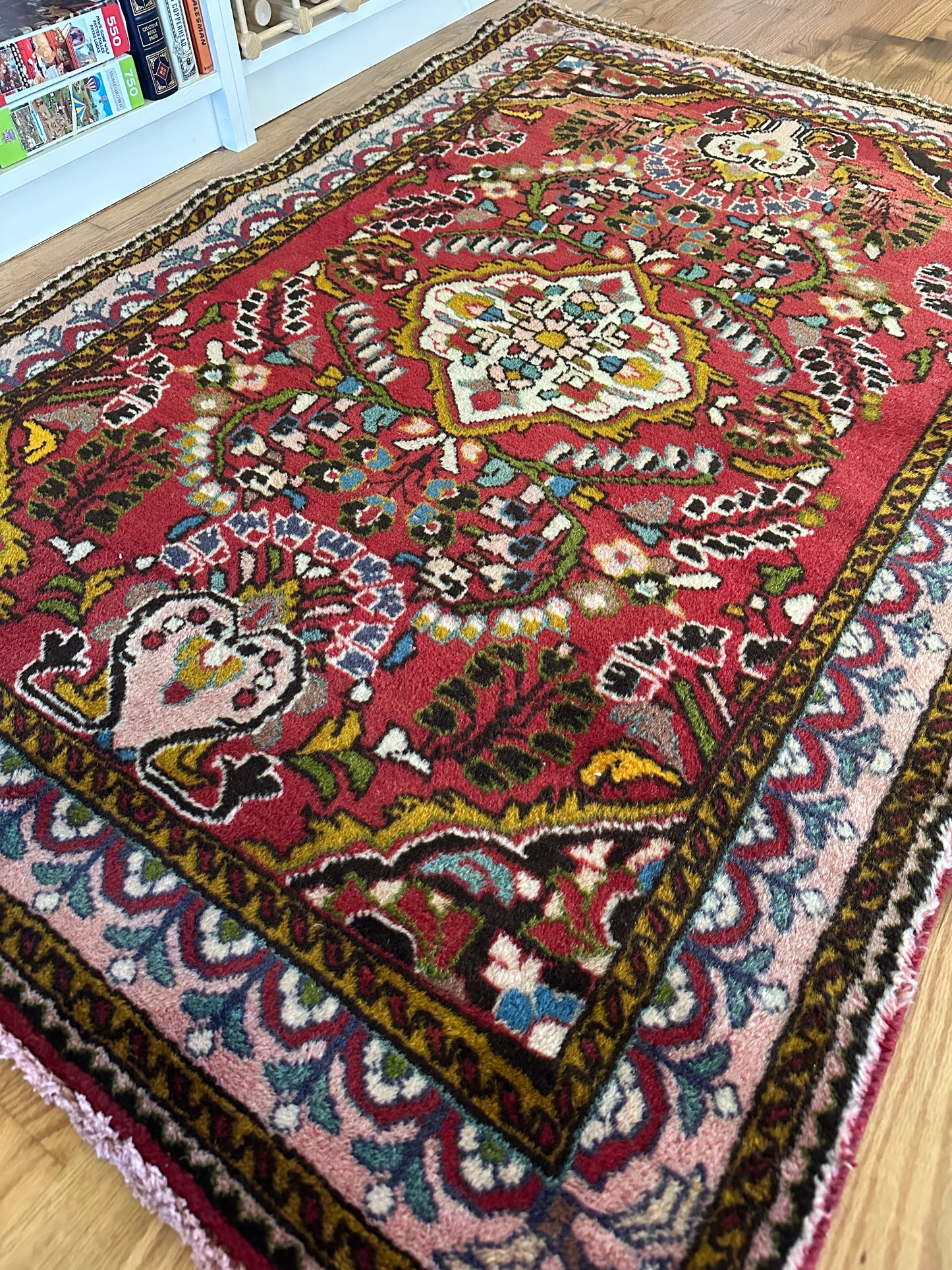 Bluebell Garden Vintage Persian Accent Rug - 3'7" x 5'