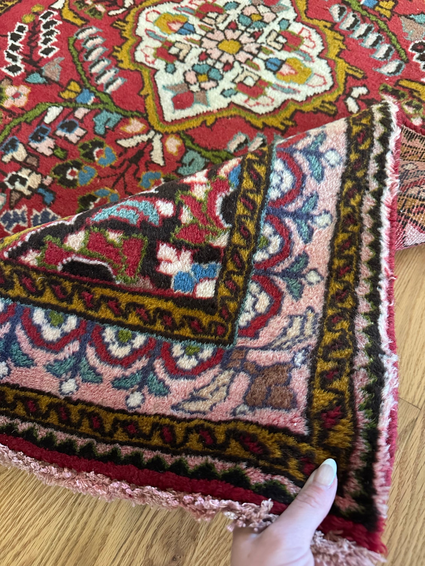 Bluebell Garden Vintage Persian Accent Rug - 3'7" x 5'
