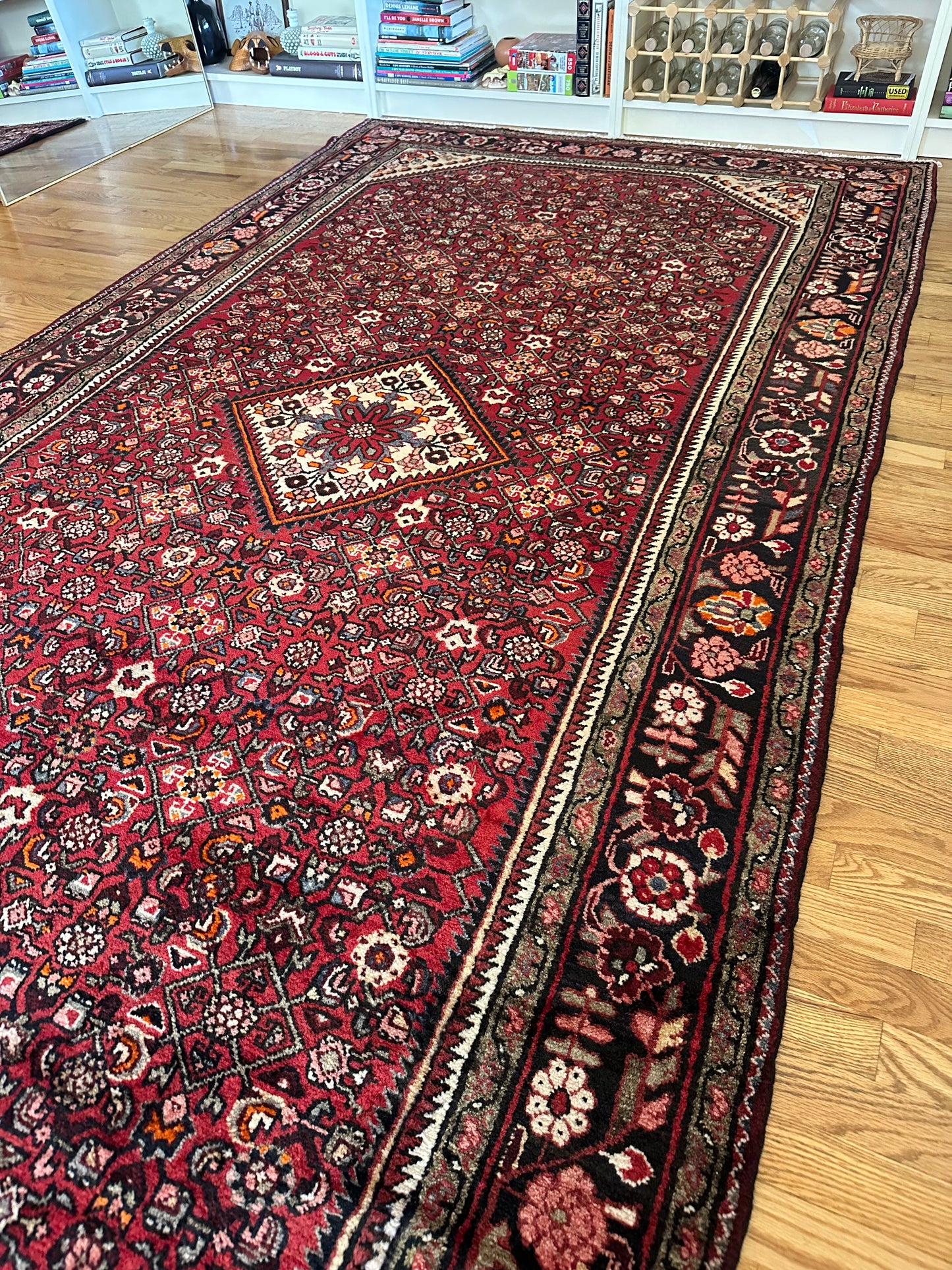 Garnet & Ivory - Vintage Persian Hamadan Gallery Rug – 5’5” x 10’9”
