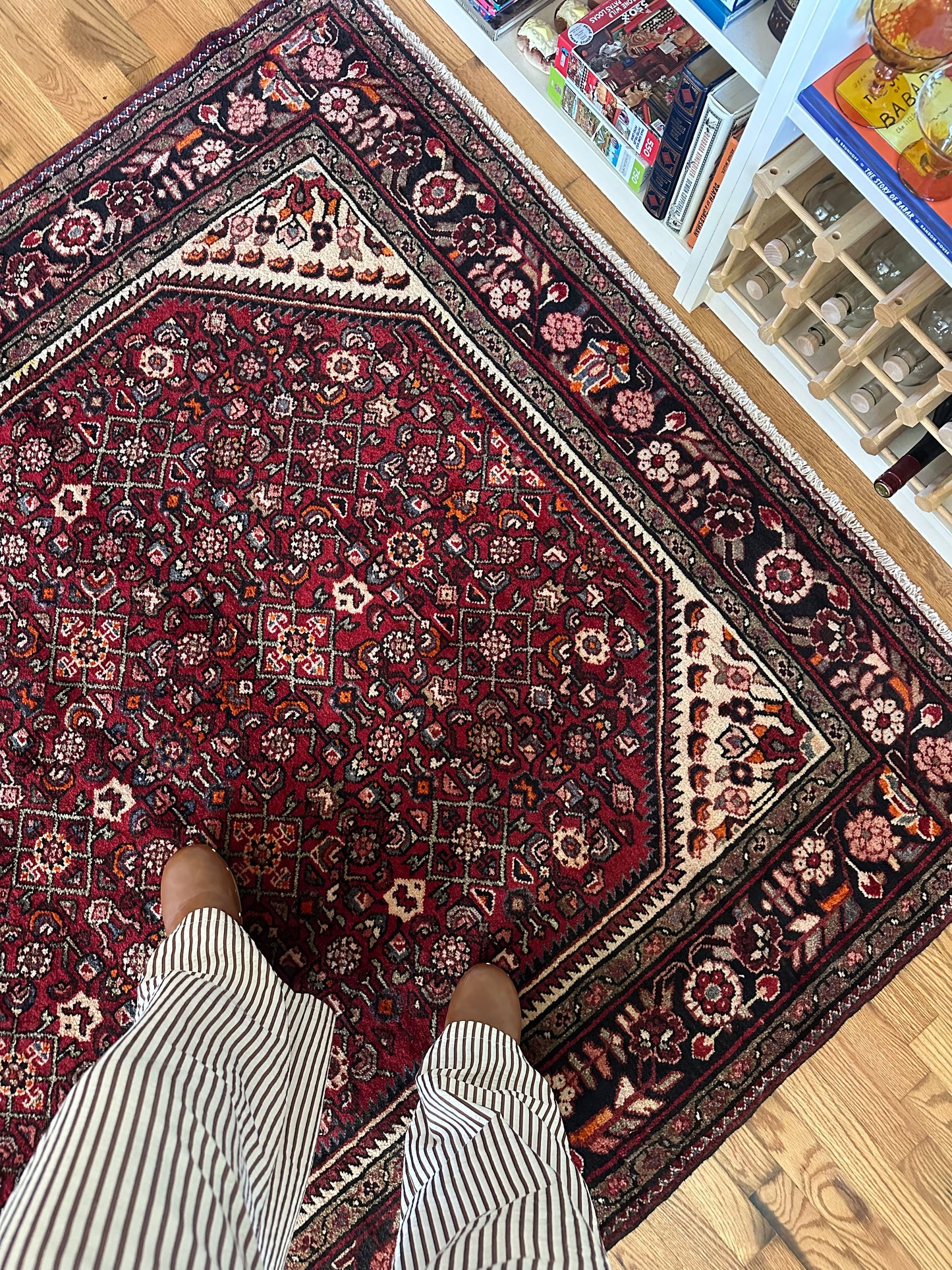 Garnet & Ivory - Vintage Persian Hamadan Gallery Rug – 5’5” x 10’9”
