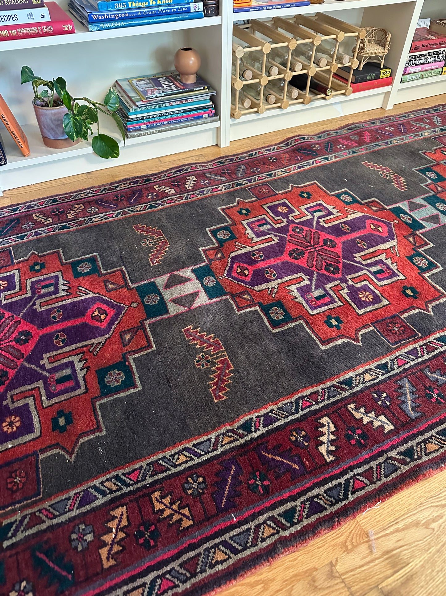 Vintage Anatolian Kurdish Runner – 3'10" x 9'10" – Midnight Carnation