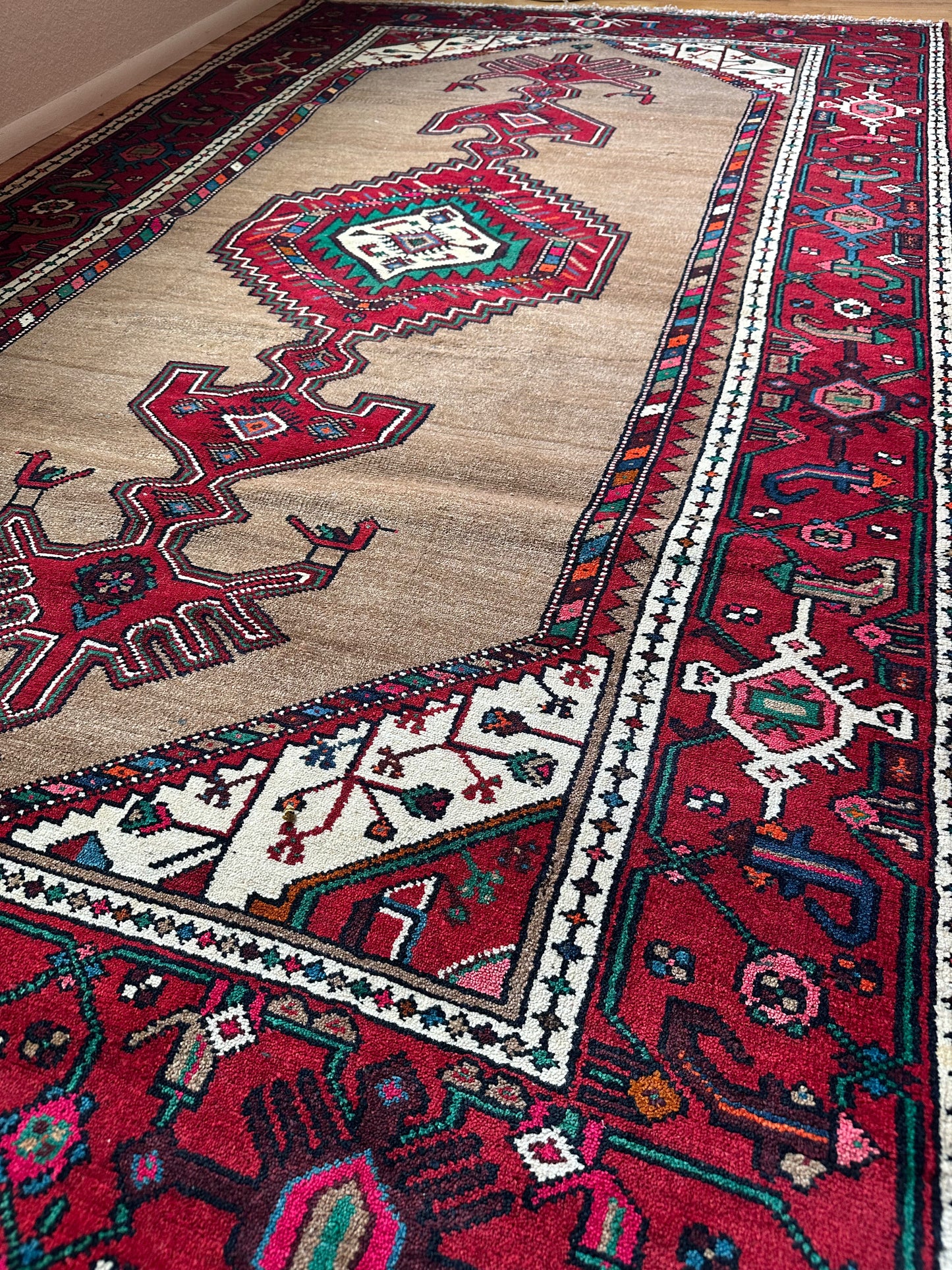 Vintage Anatolian Kurdish Runner with Caucasian Medallion Motif - 8'3" x 4'9"